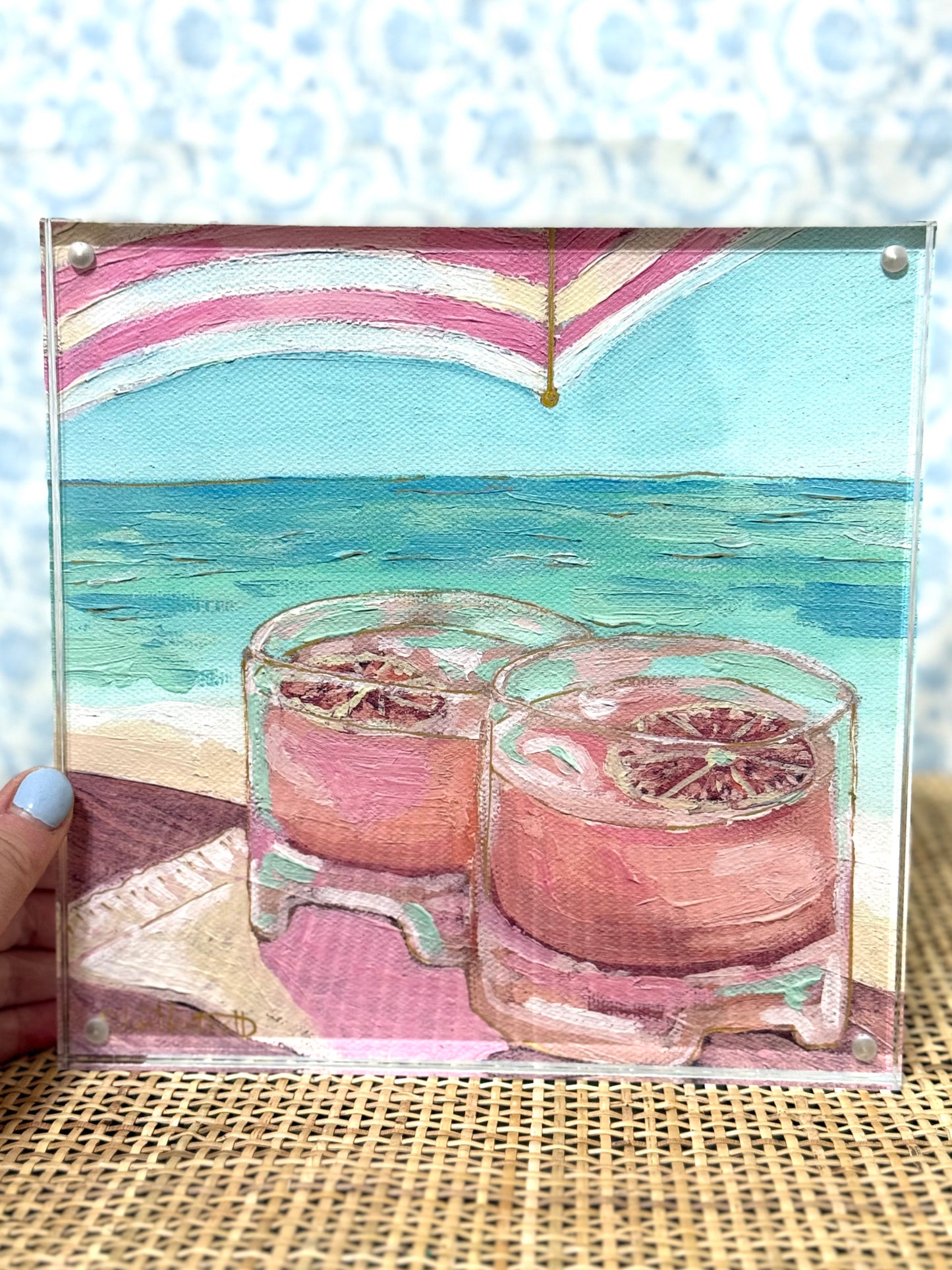 "Sipping on Sunshine"- Acrylic Framed Print