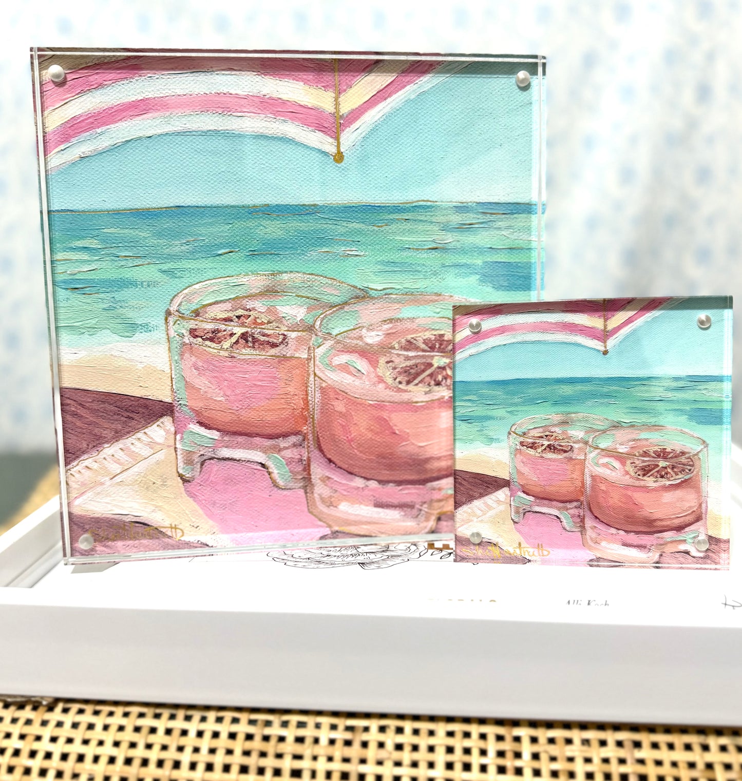 "Sipping on Sunshine"- Acrylic Framed Print