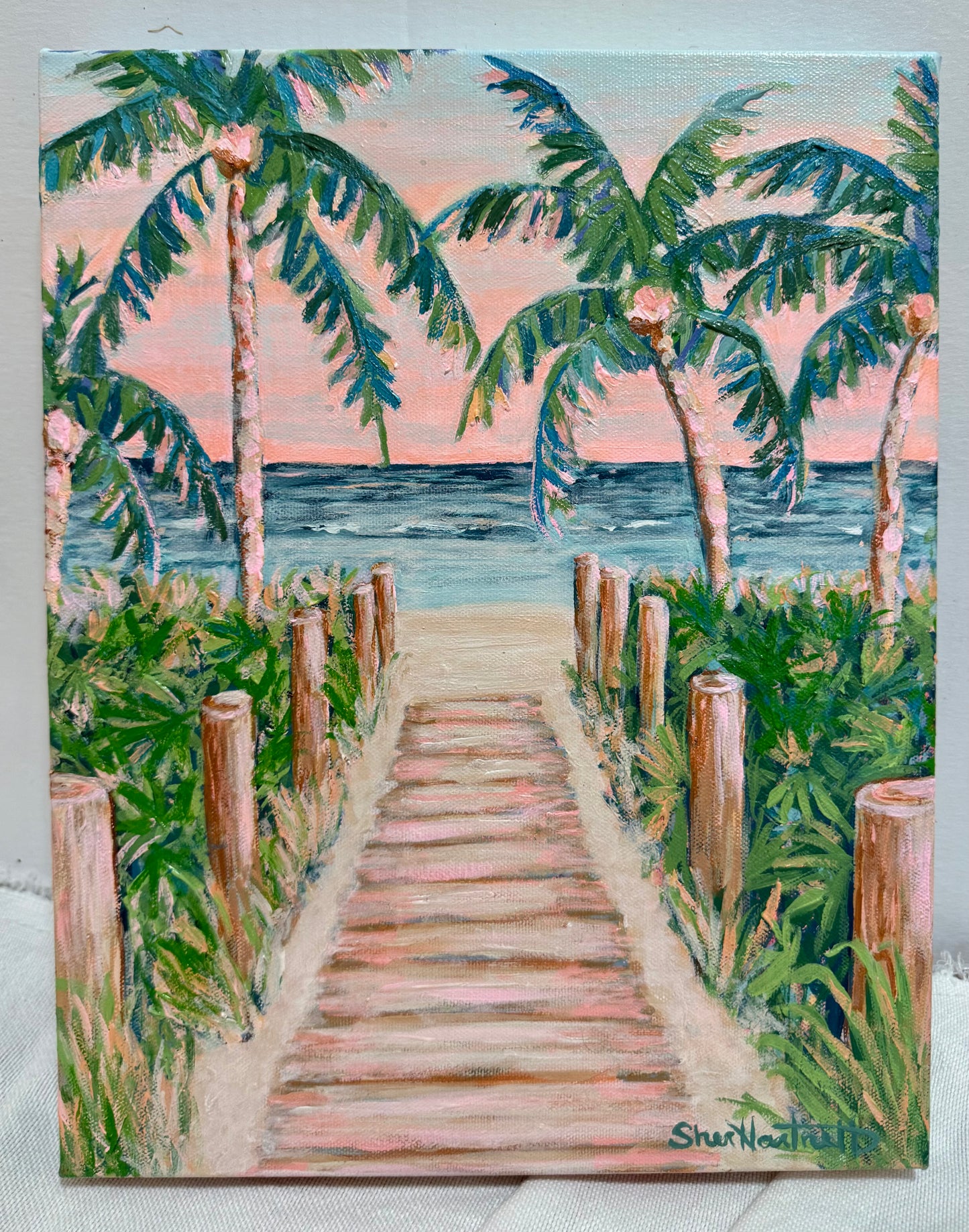 "Tropical Paradise" Original Acrylic Painting- Seaside Collection