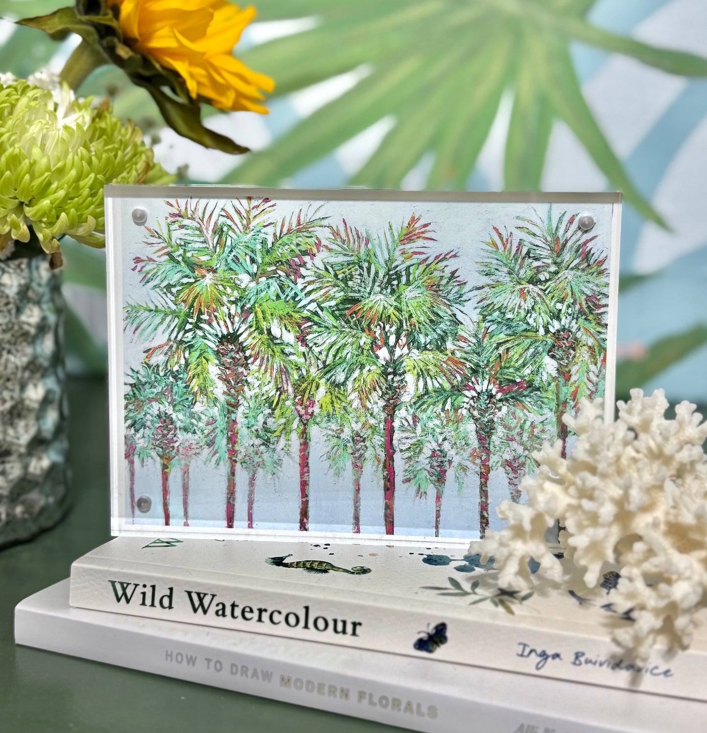 Under the Palms- Acrylic Framed Print