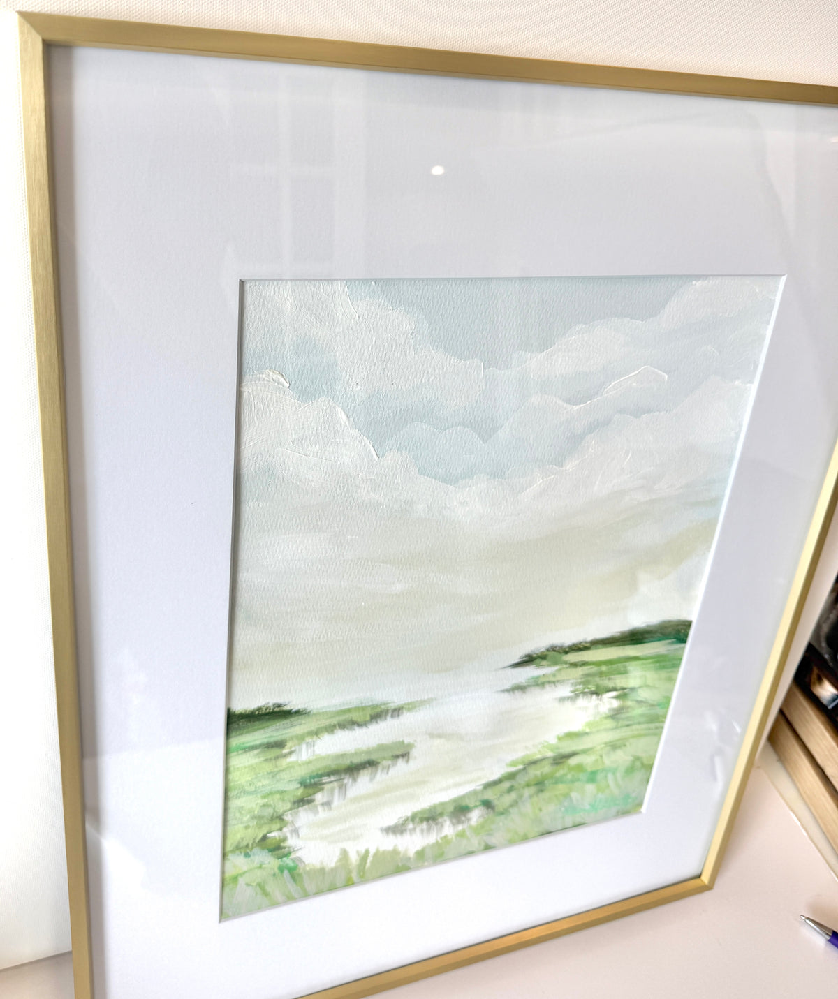 Marsh Study I - Original Lowcountry Acrylic Painting -Framed