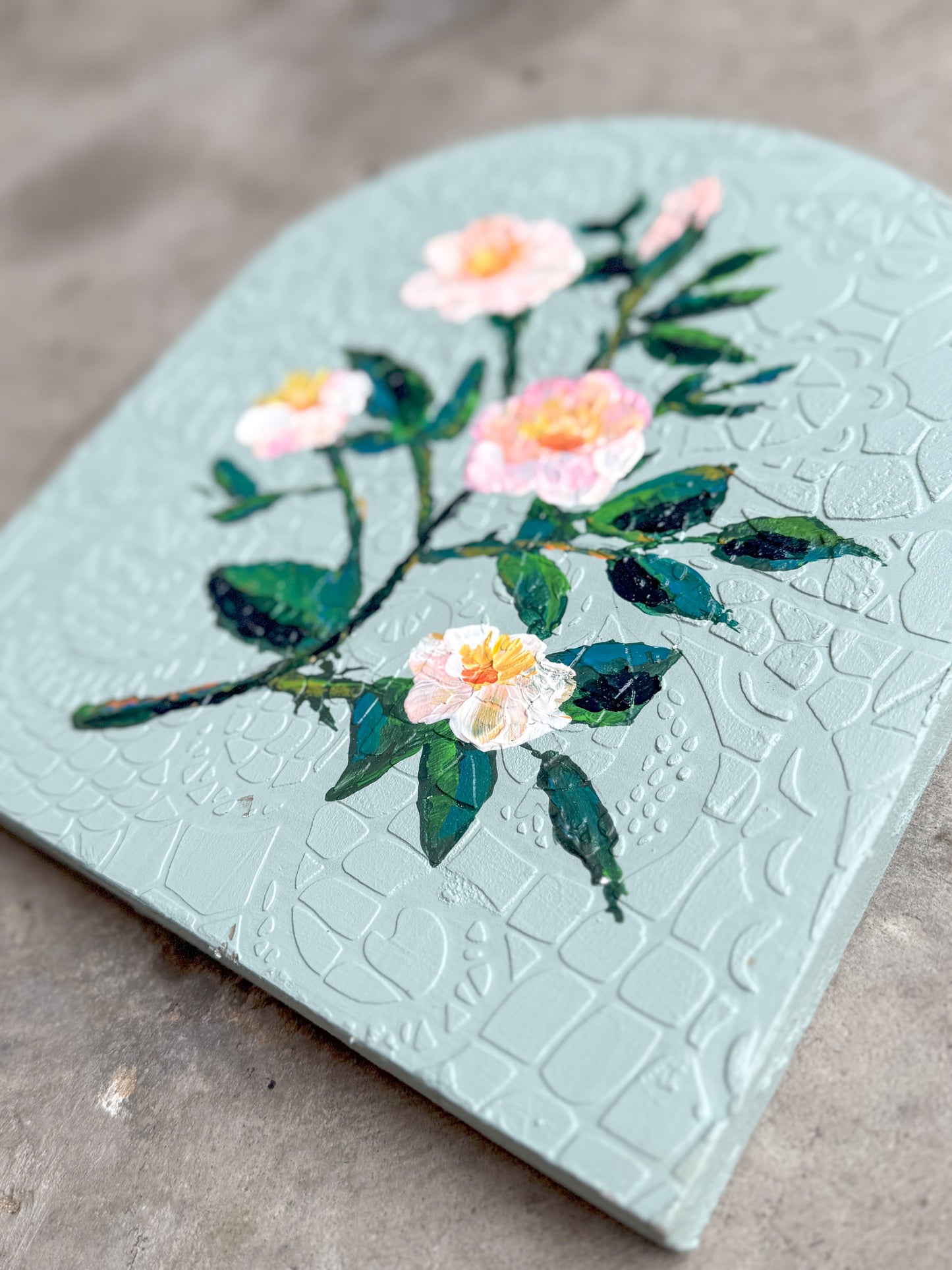 Floral Painted Arch Sign