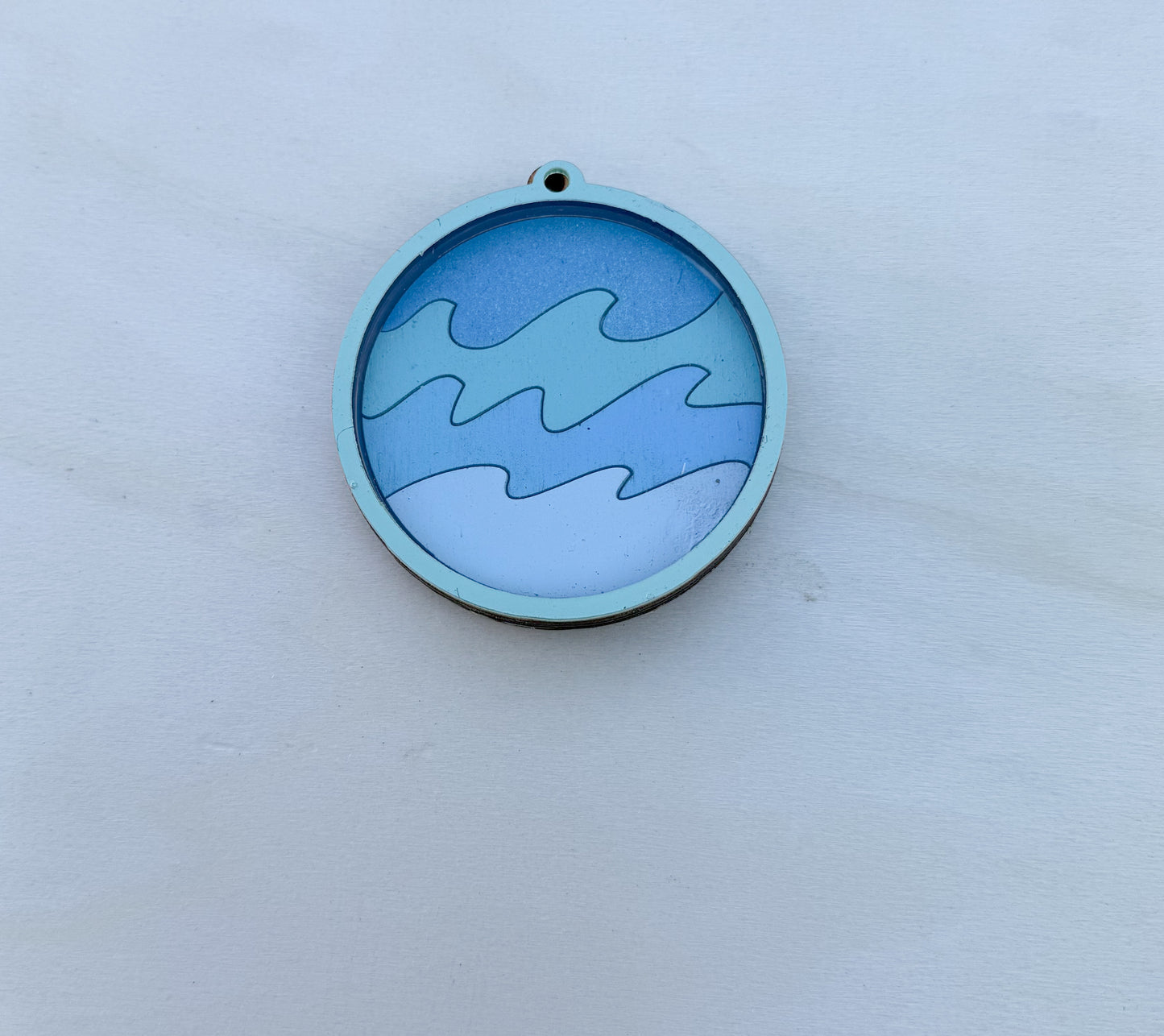 Shark Tooth/Shell Keepsake Ornament- Waves