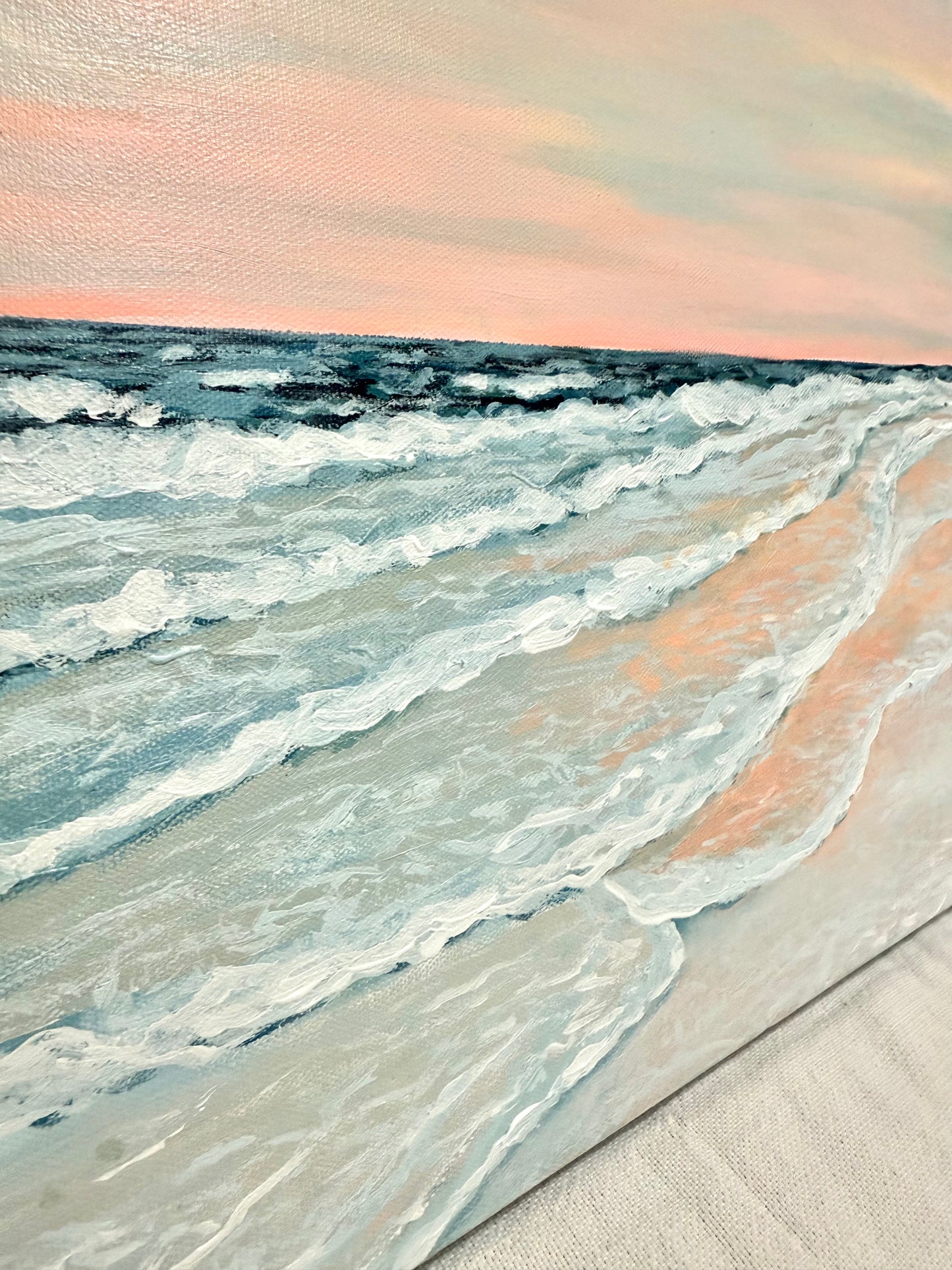 "Seaside Sunset" Original Acrylic Painting- Seaside Collection