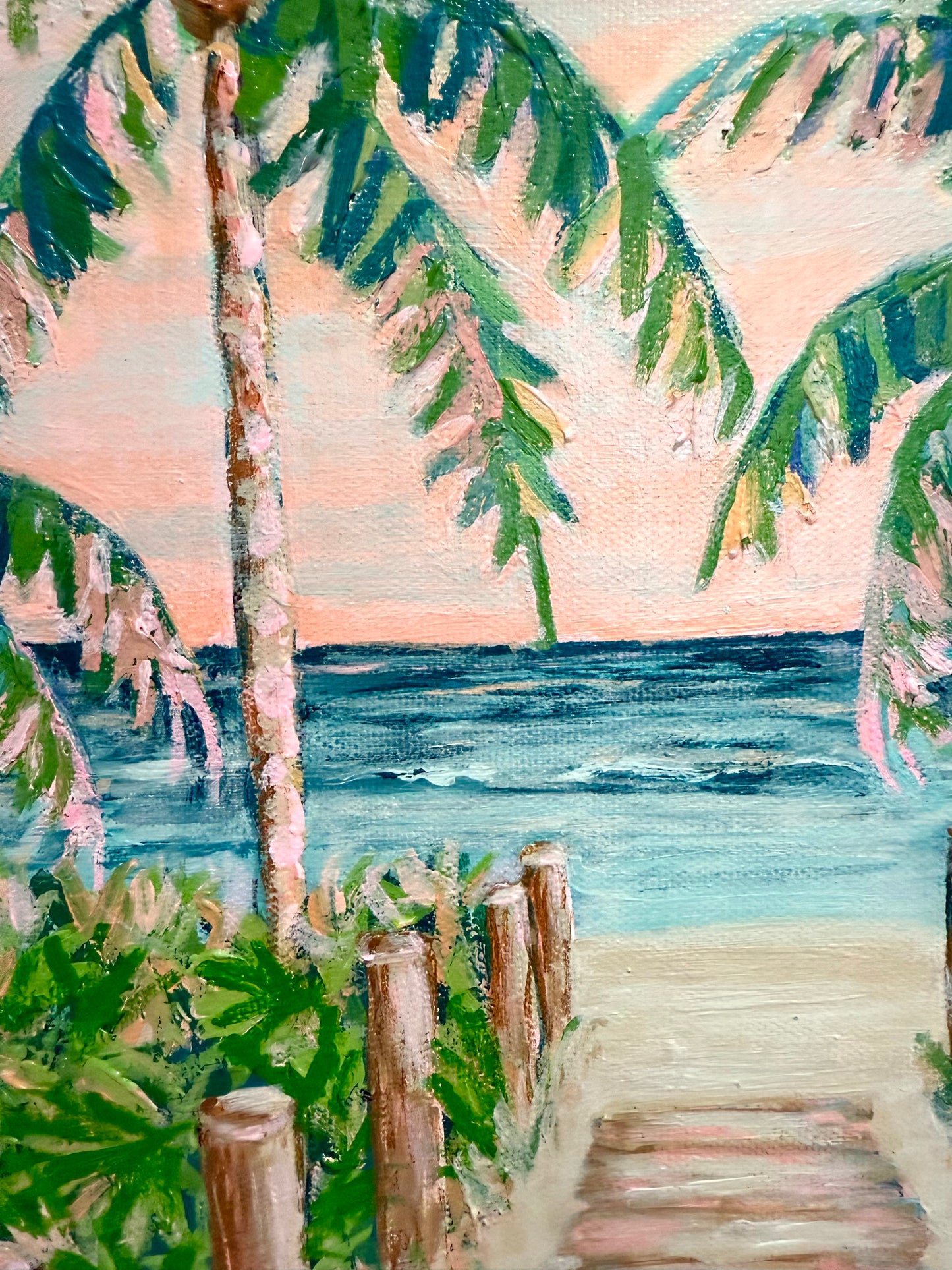 "Tropical Paradise" Original Acrylic Painting- Seaside Collection