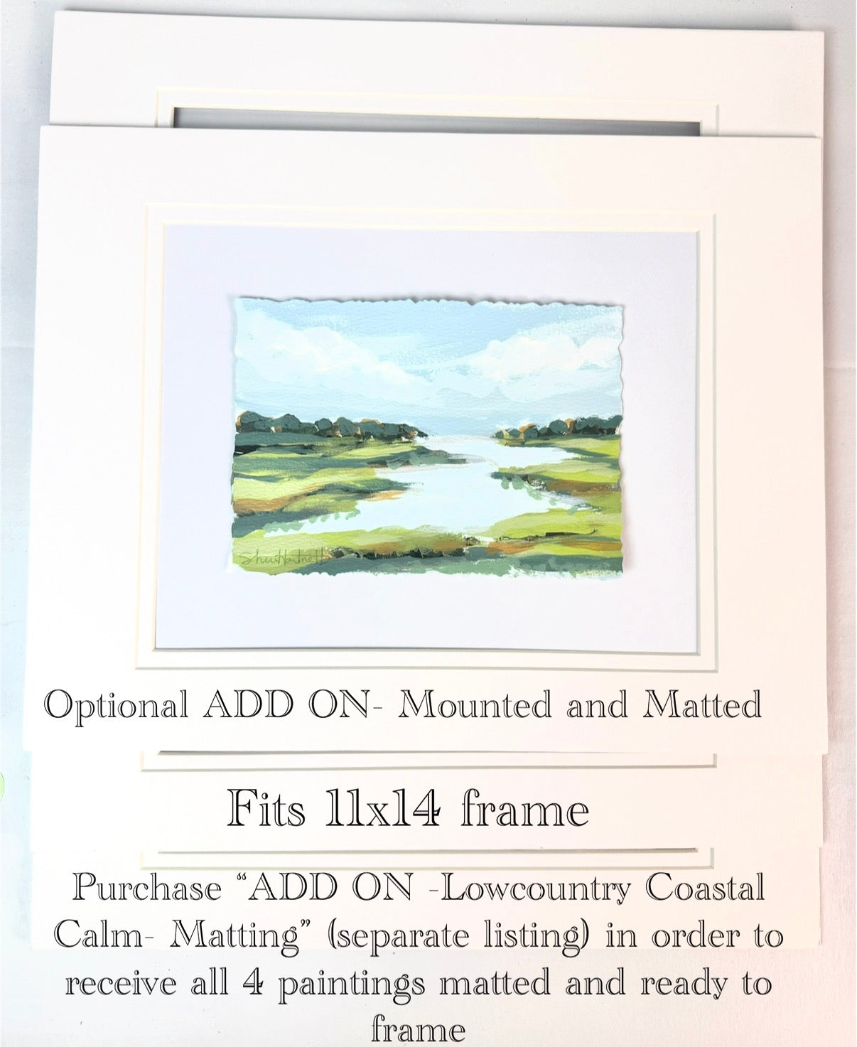 Lowcountry Calm Collection — Set of 4 Original 5x7 Coastal Paintings- No. 3