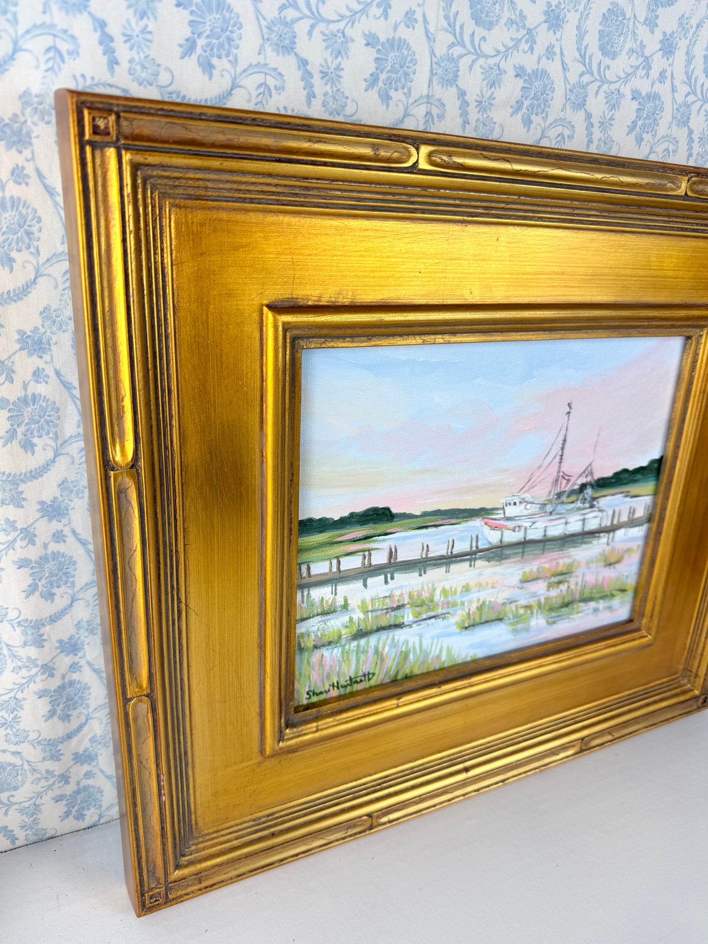 Shrimp Boat | Original Acrylic Painting | Lowcountry Classic Collection | Framed