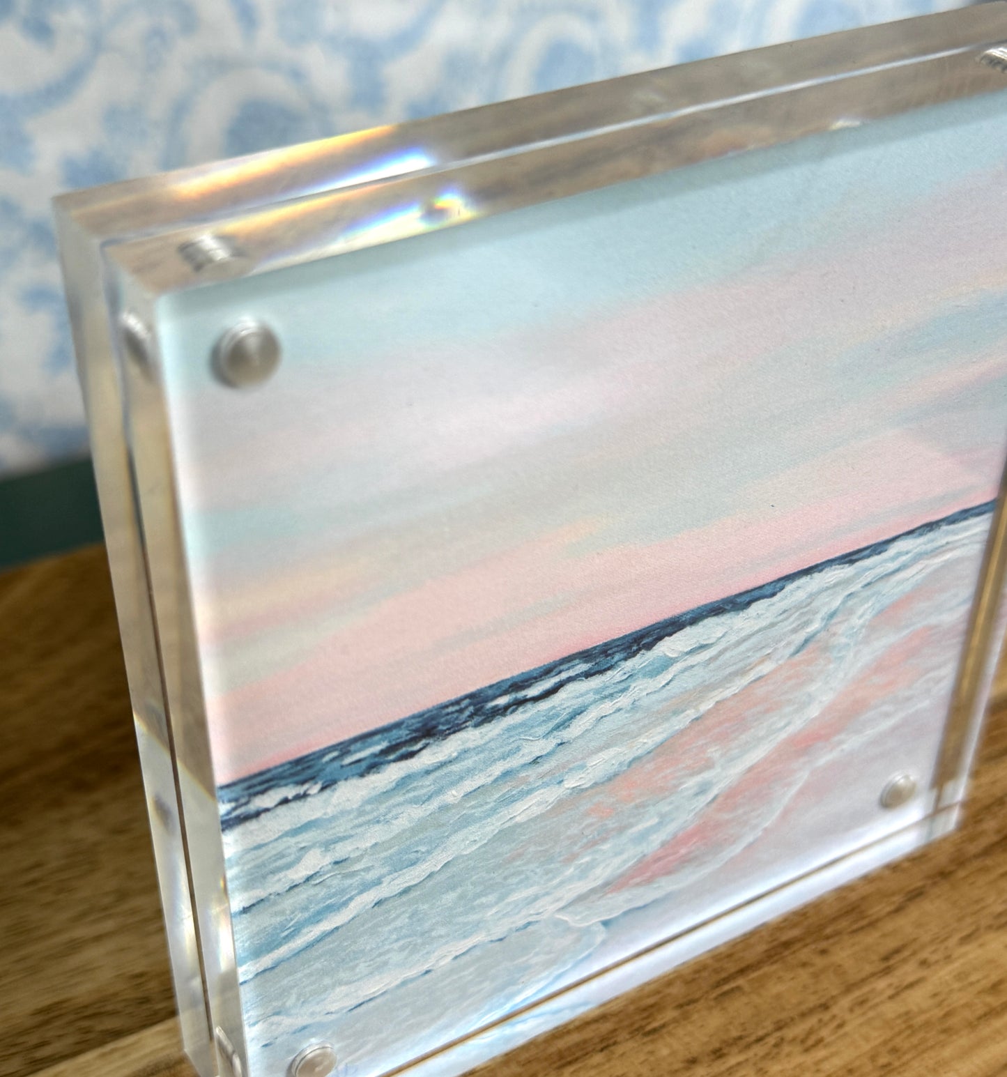 Seaside Sunset – Coastal Ocean Acrylic Block Art Print | 4x4 Pack of 4 or 8x8 Pack of 2 | Wholesale Beach House Decor