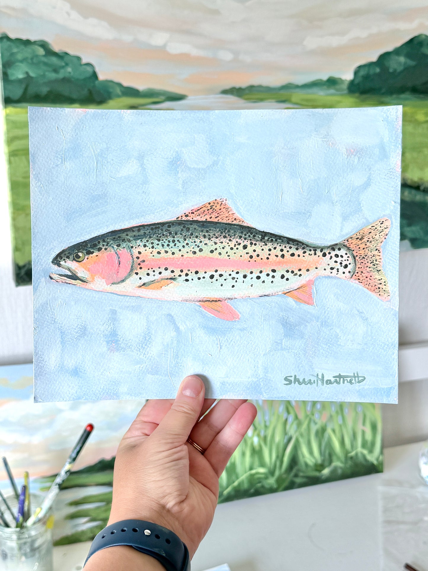 ORIGINAL 8x10 Rainbow Trout