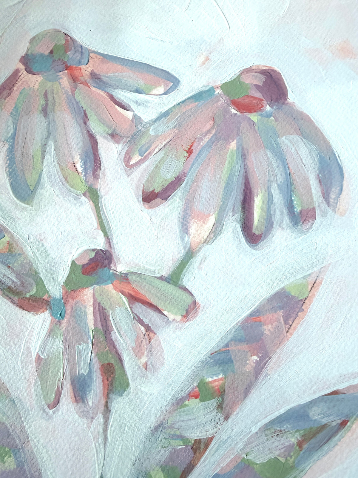 Blushing Blooms IV — Original Acrylic Painting