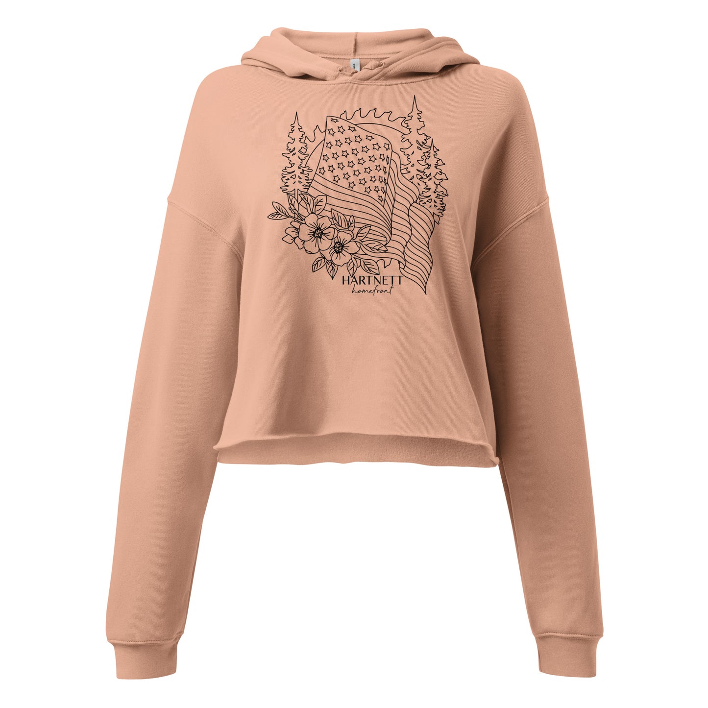 Crop Hoodie- Line Art- Sawblade