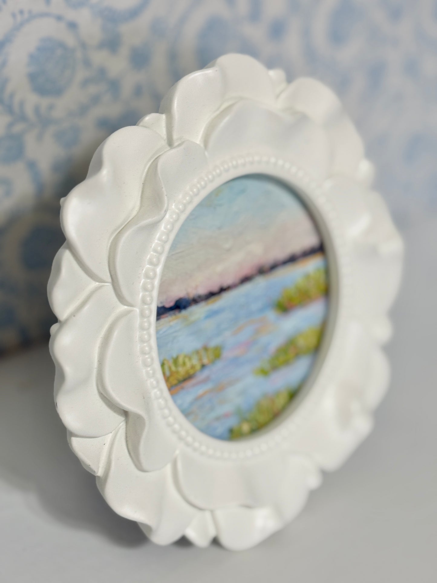 Marsh Print-framed flower 6x6