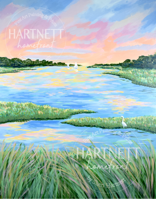 "Golden Hour in the Marsh" #2 Giclee Print