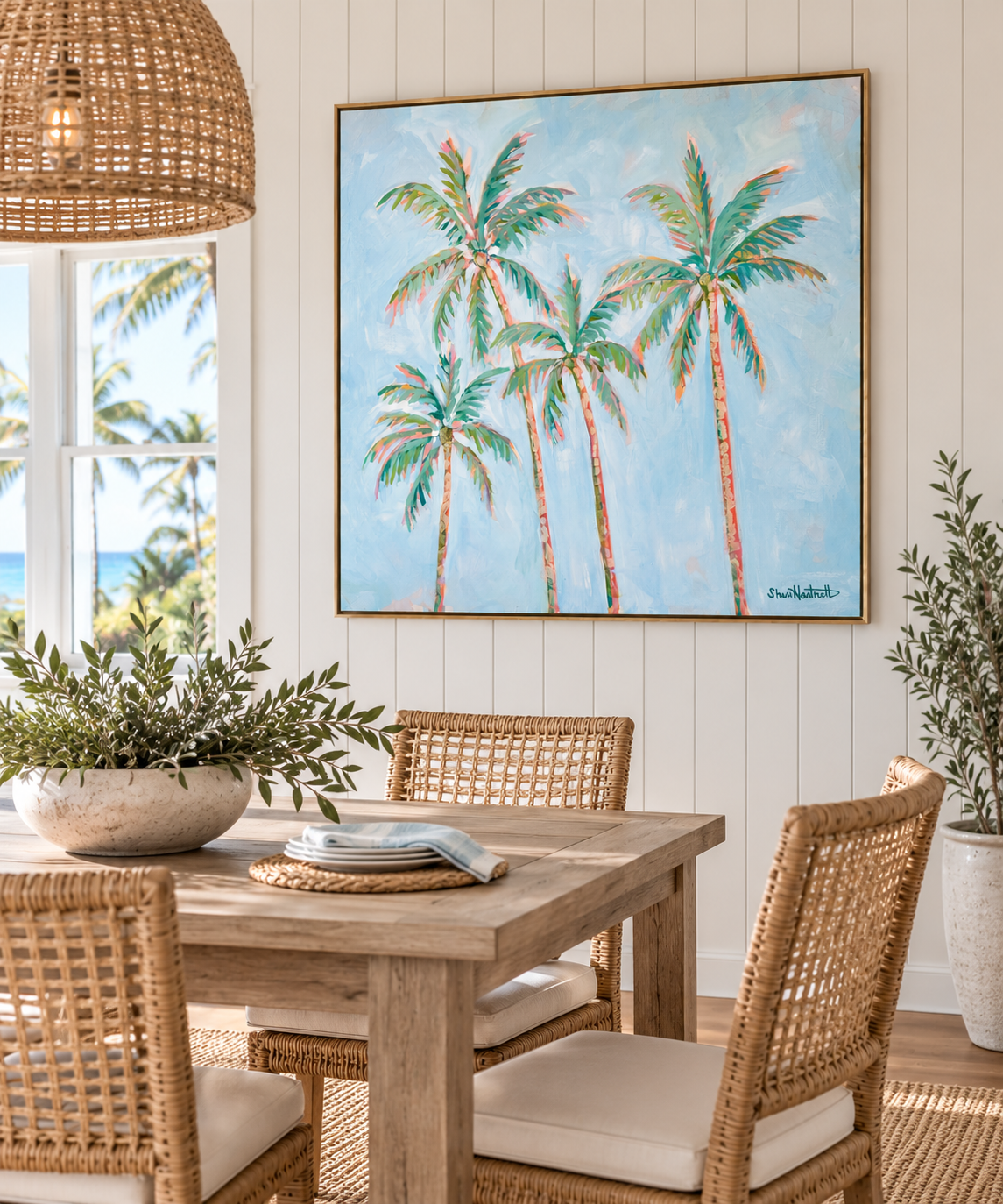 Palm Breeze - Original Palm Tree Acrylic Painting