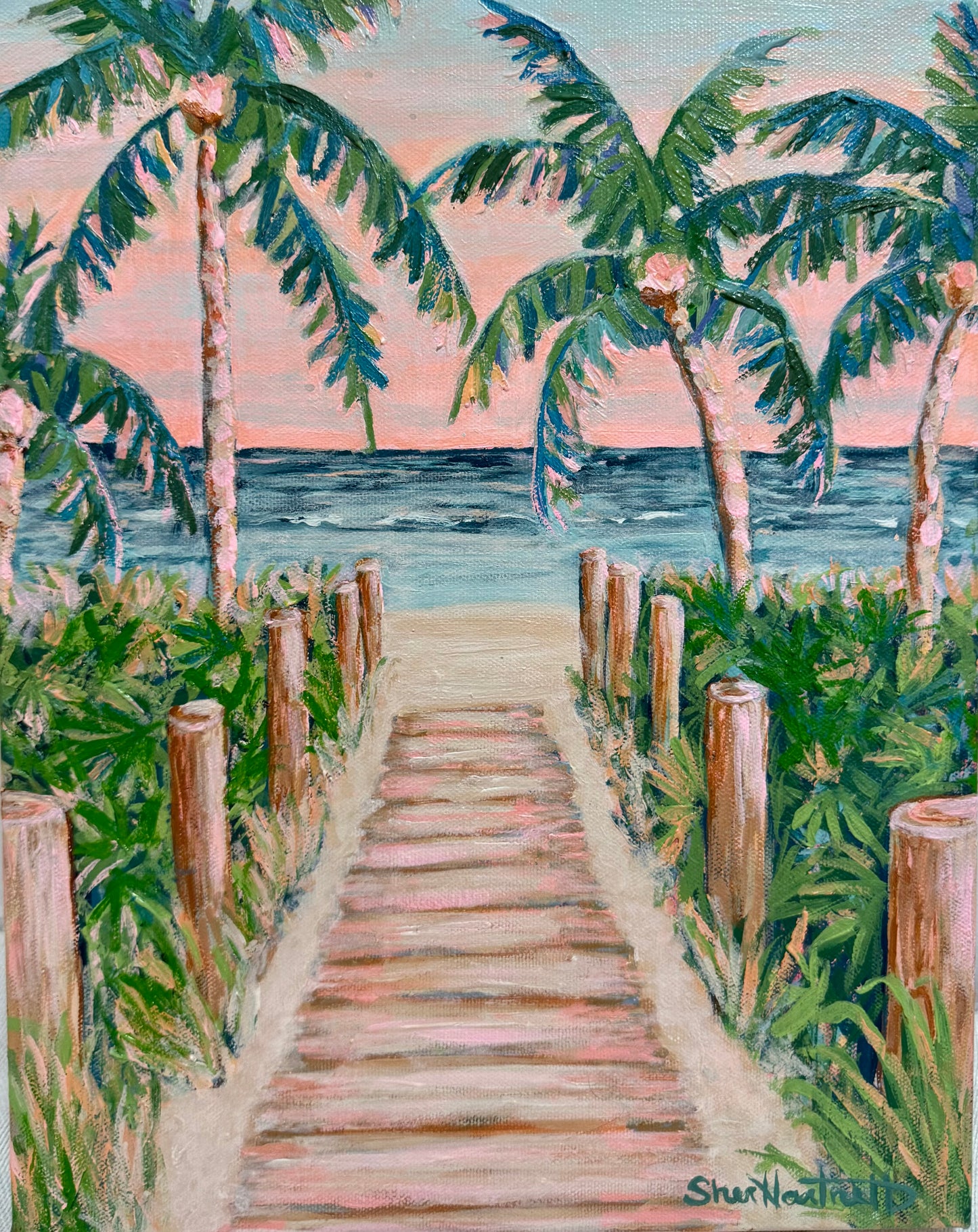 "Tropical Paradise" Original Acrylic Painting- Seaside Collection