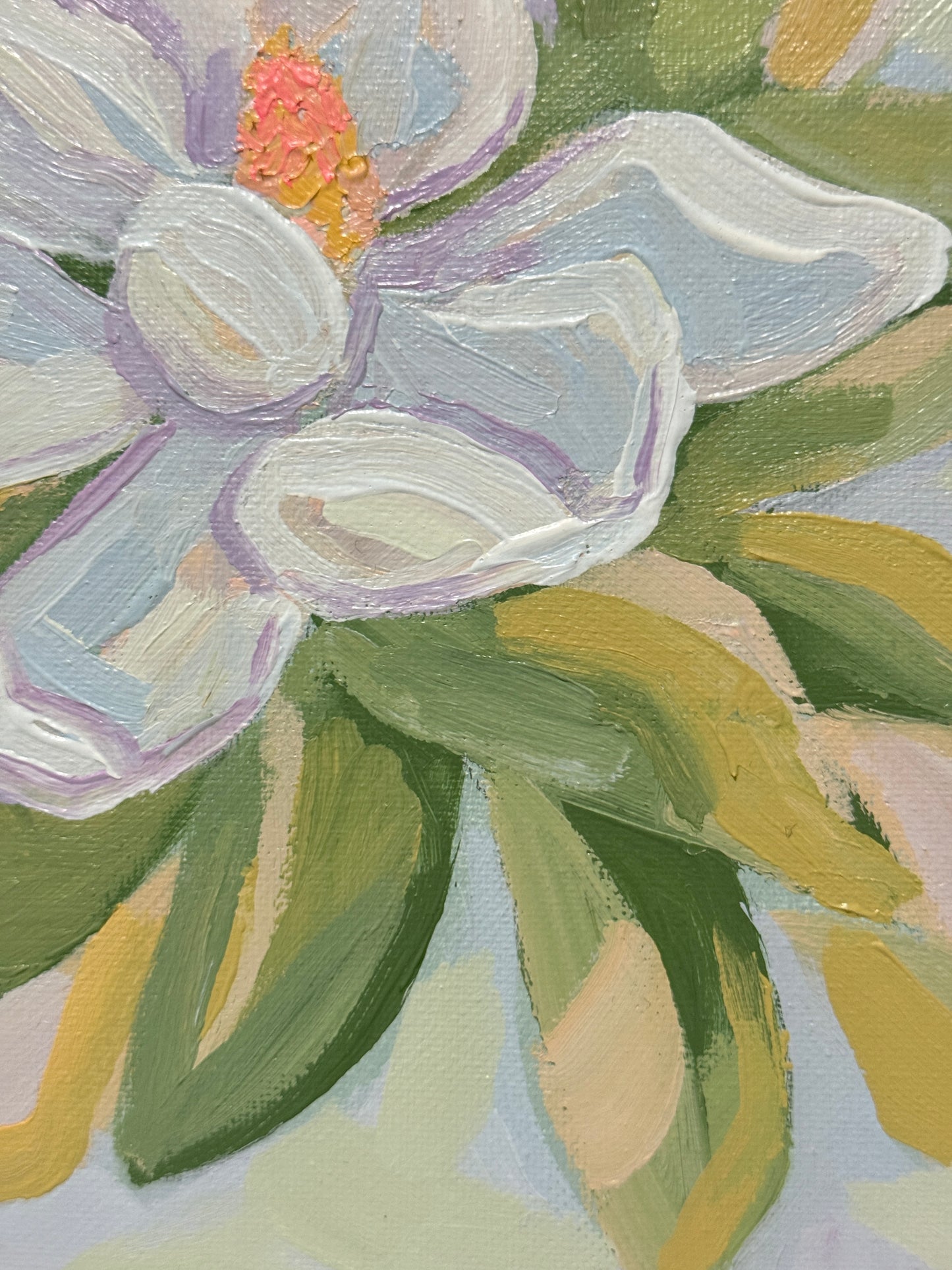 Magnolia Daydream – Original Magnolia Painting 8x10 Framed | Southern Coastal Floral Wall Art
