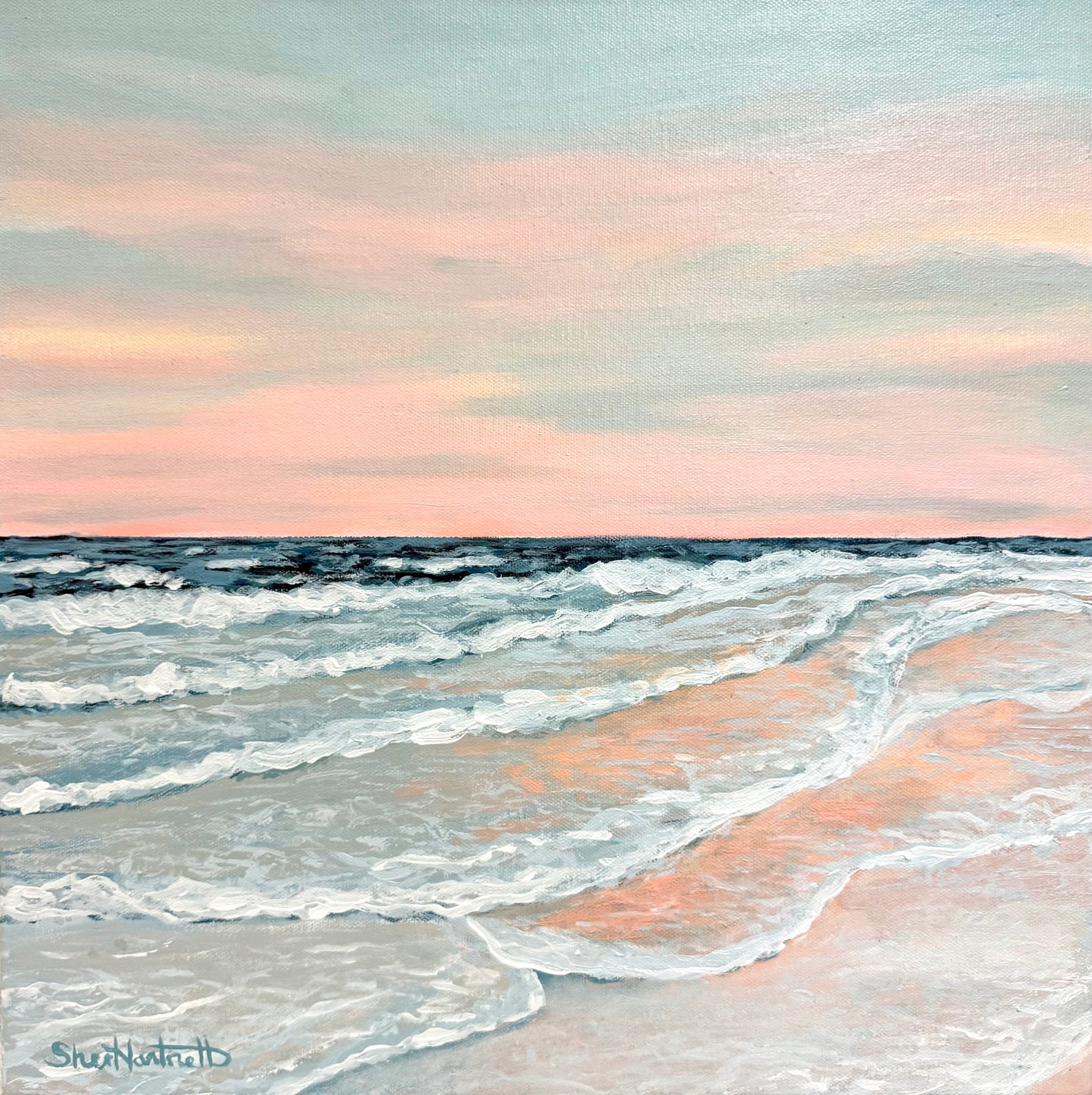 "Seaside Sunset" Original Acrylic Painting- Seaside Collection
