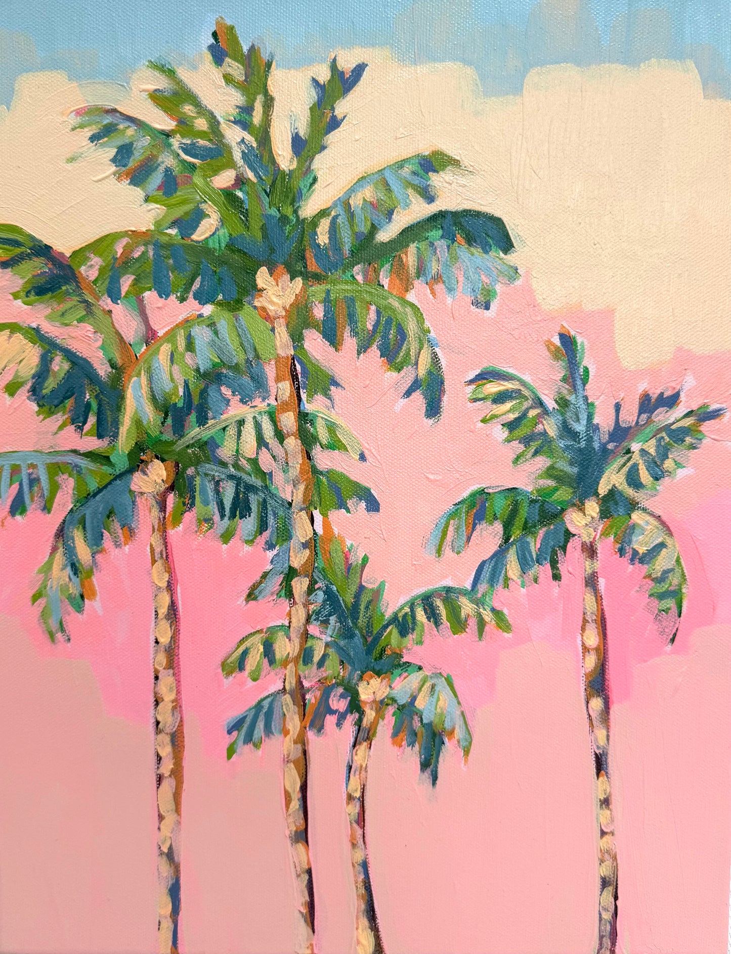 "Sunset Palms" Original Acrylic Painting- Seaside Collection