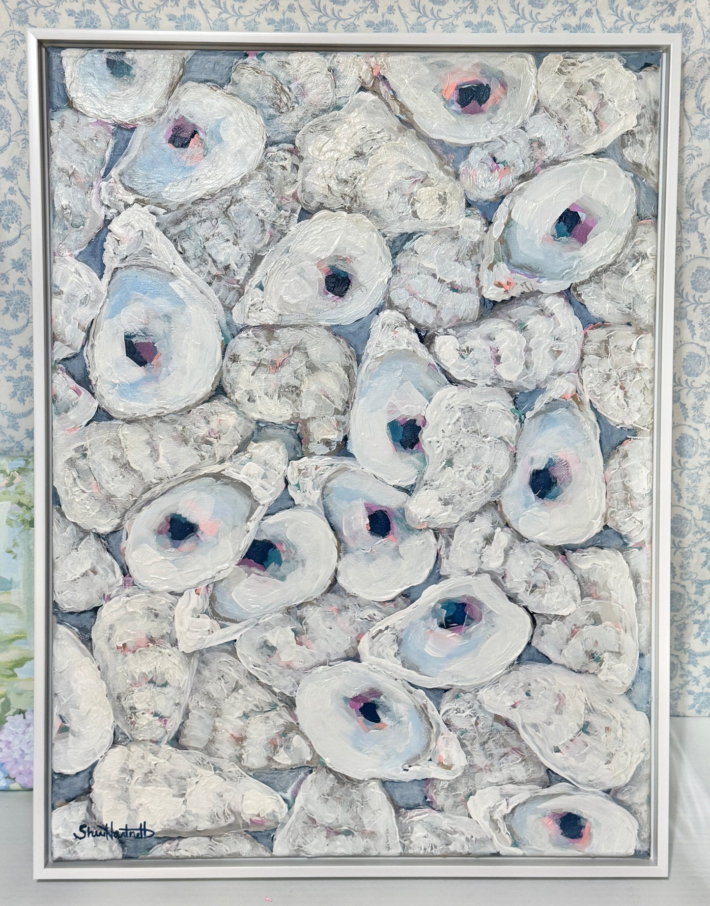 Oyster Season – Original 18x24 Acrylic Painting (Framed 19x25)