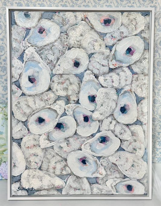 Oyster Season – Original 18x24 Acrylic Painting (Framed 19x25)