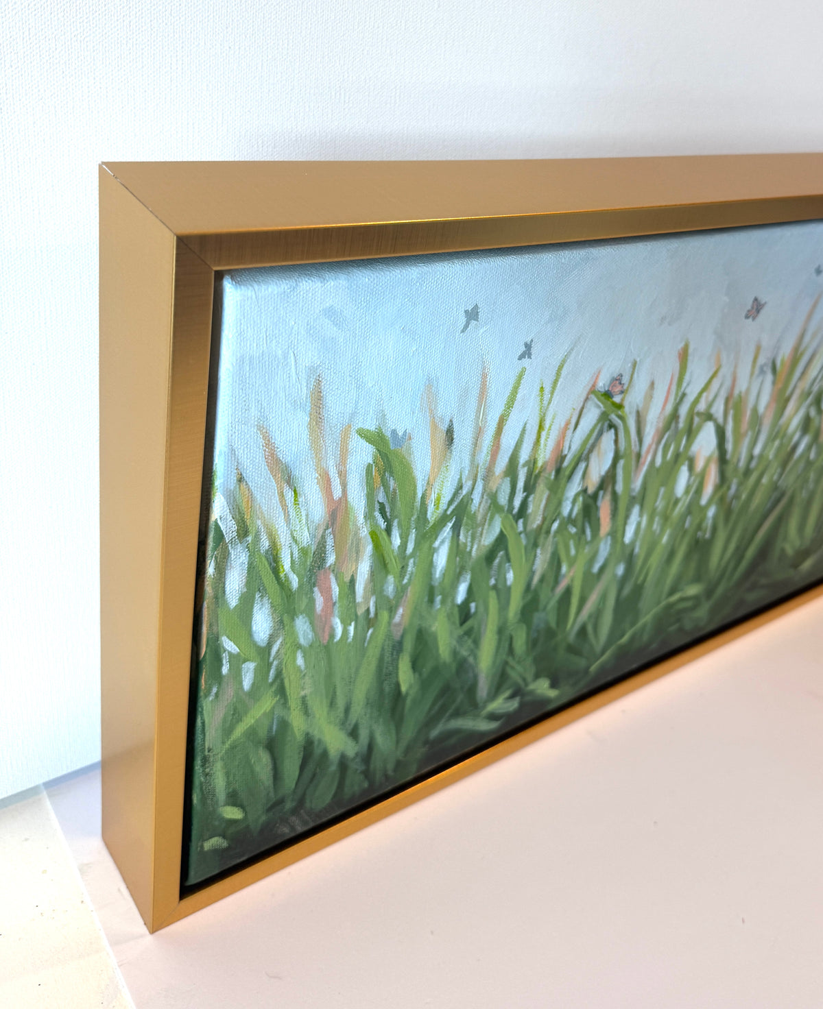 Where Butterflies Wander - Original Painting - Gold framed