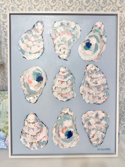 Oysters – Original 18x24 Acrylic Painting (Framed 19x25)