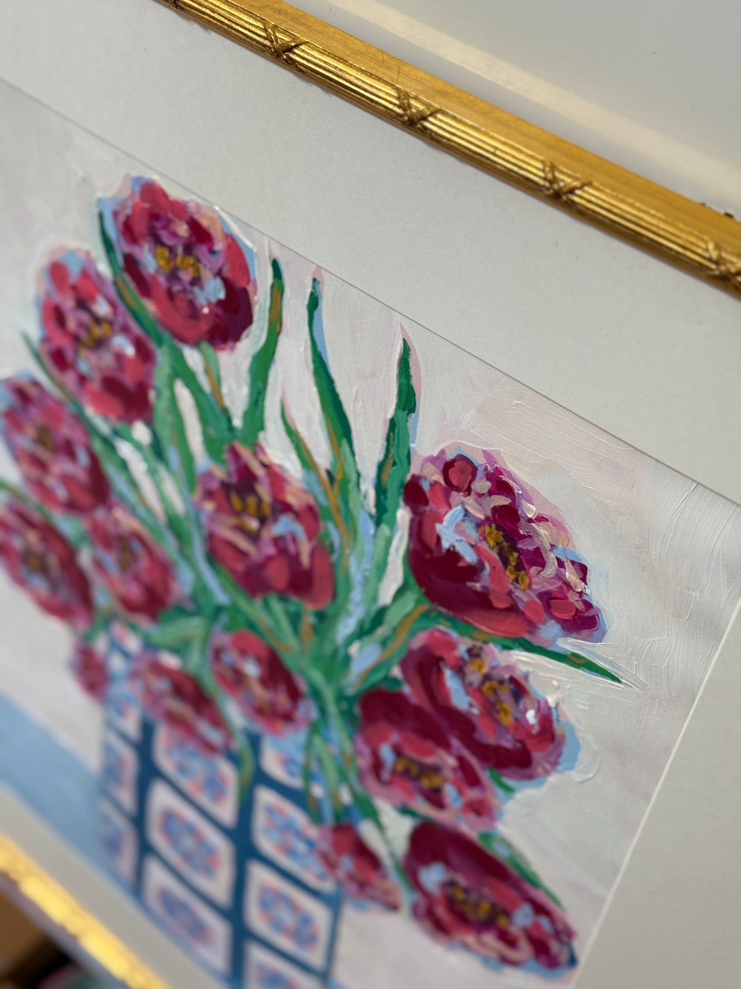 Dancing Tulips- Original Framed Painting