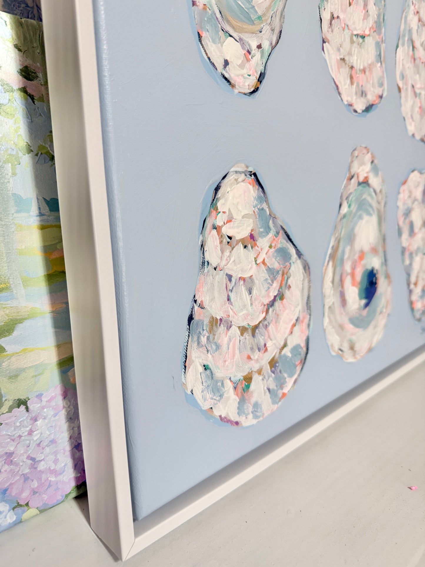 Oysters – Original 18x24 Acrylic Painting (Framed 19x25)