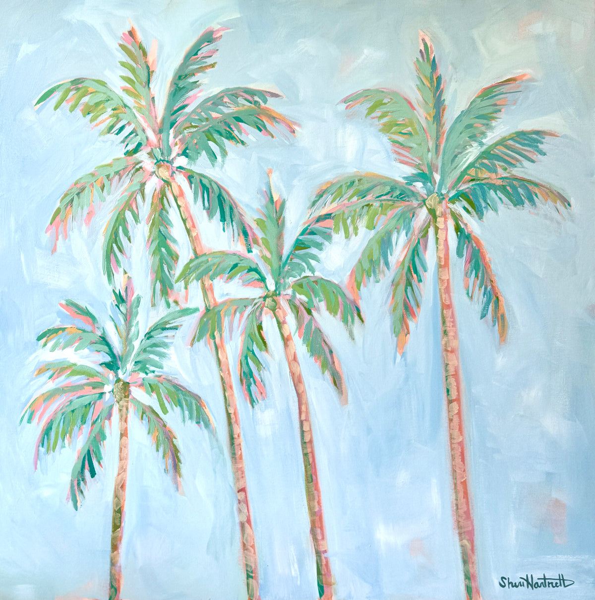 Palm Breeze - Original Palm Tree Acrylic Painting