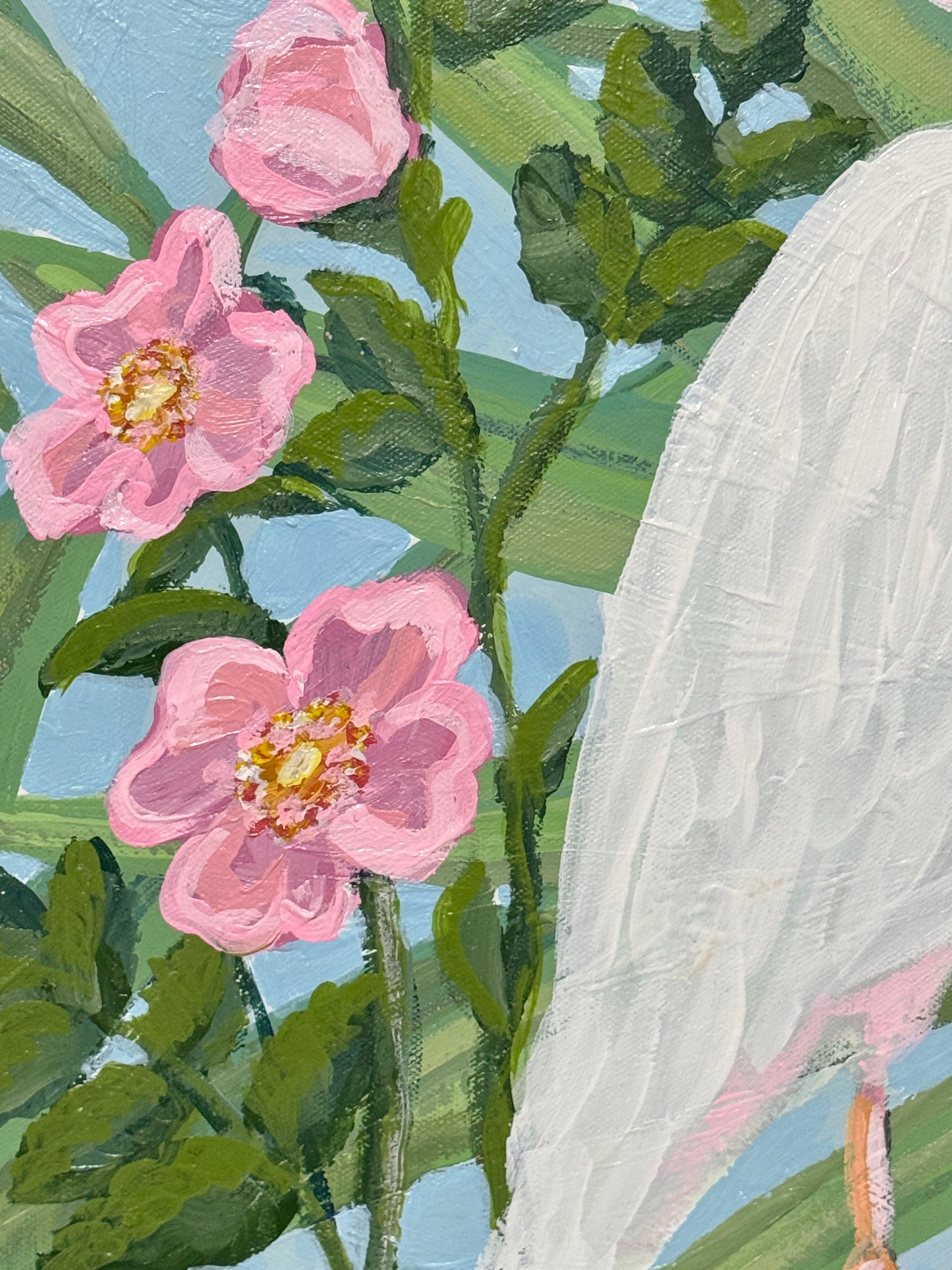 Marsh in Bloom – Original Lowcountry Egret Painting