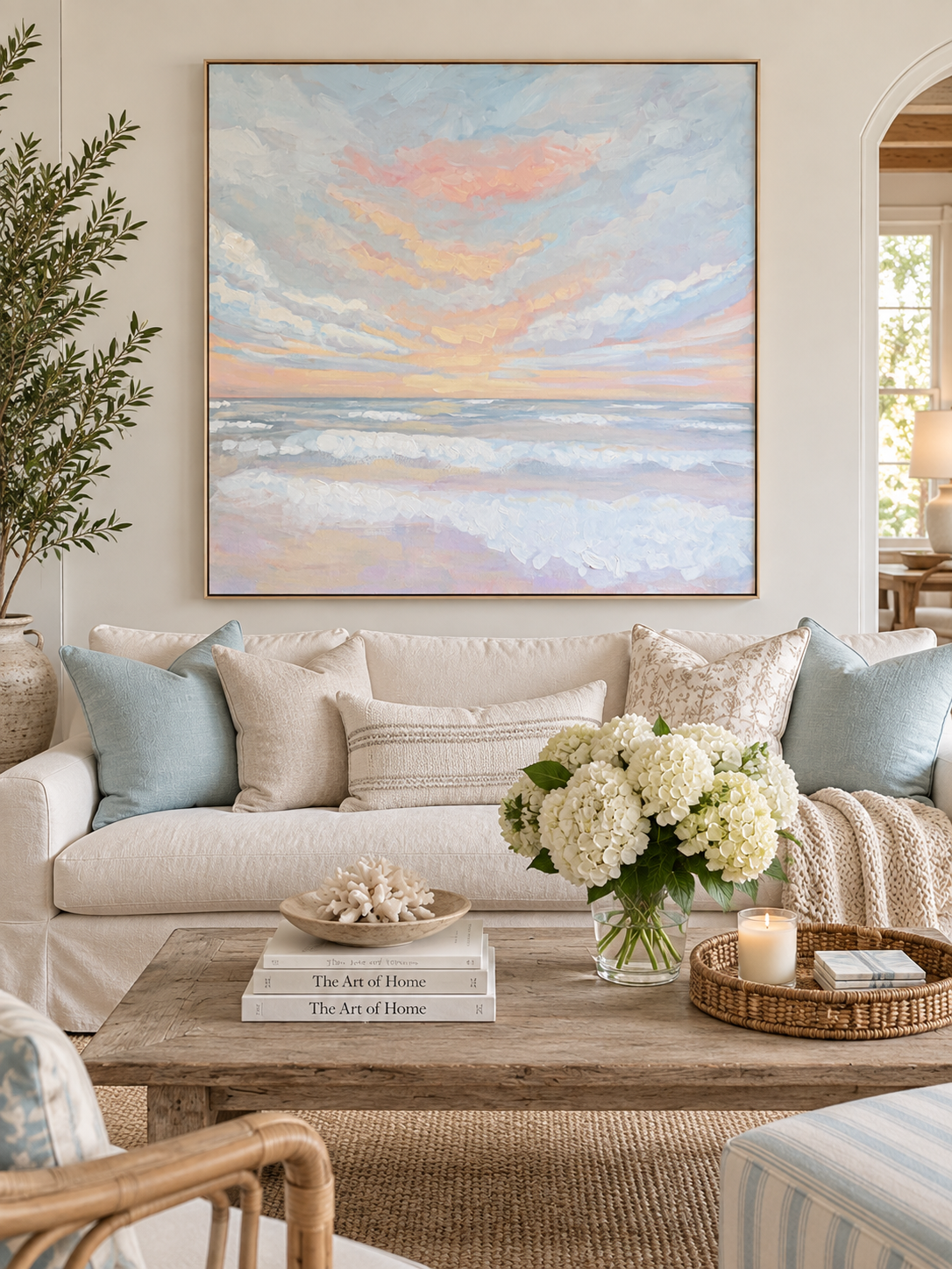 First Light | 48x48 Original Acrylic Coastal Seascape Painting