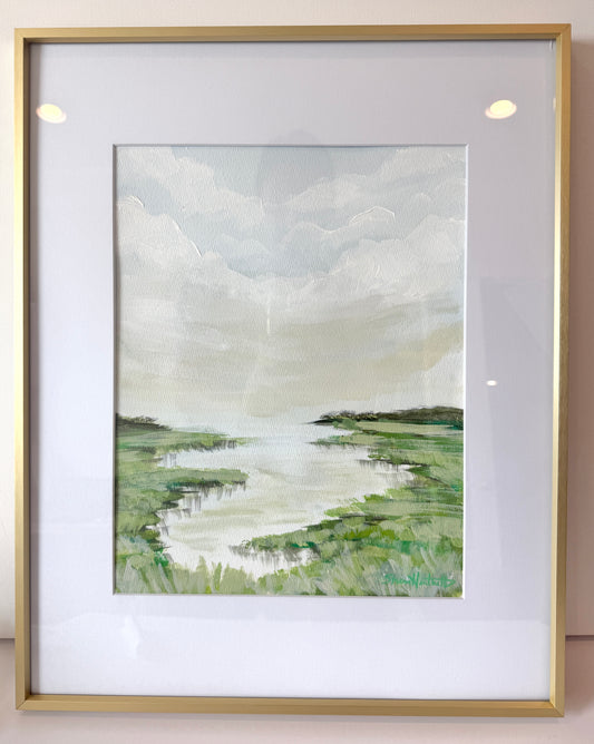 Marsh Study I - Original Lowcountry Acrylic Painting -Framed
