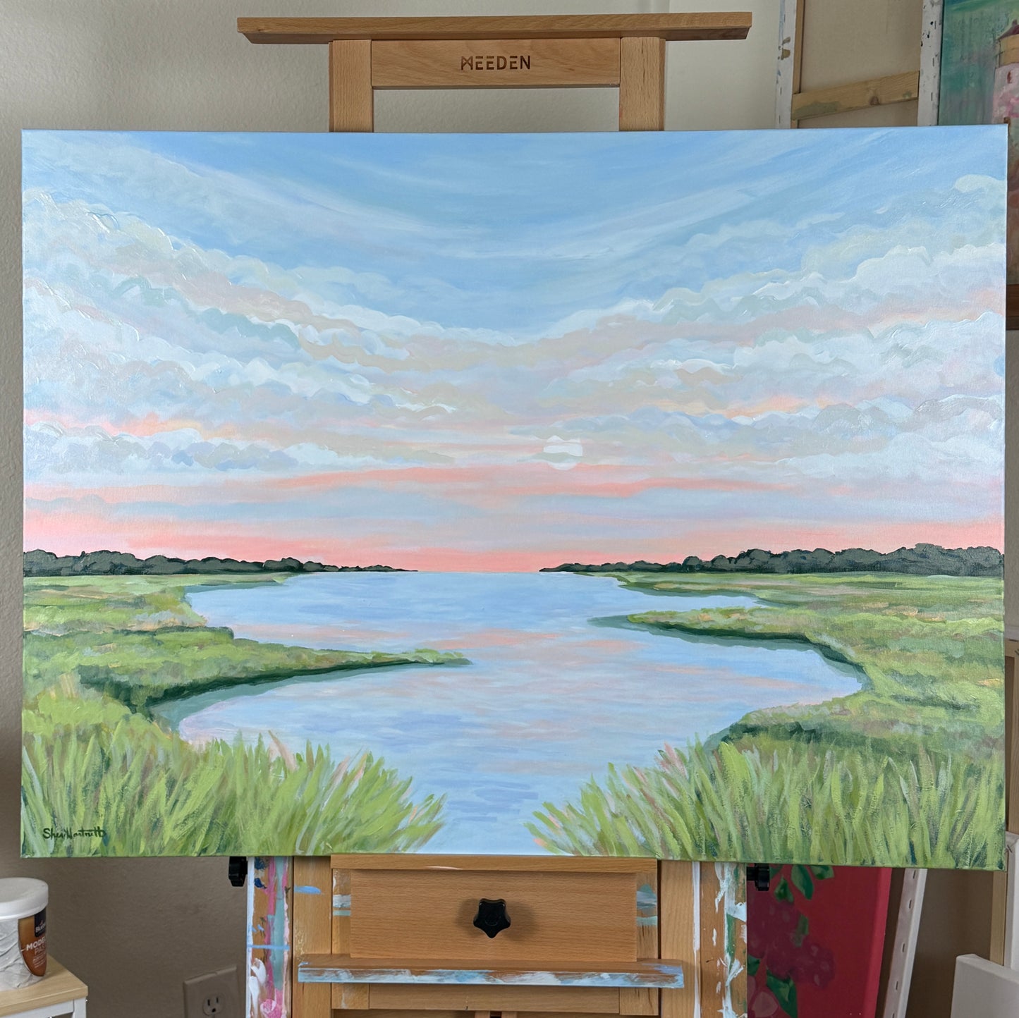 Morning Marsh Light – Original Lowcountry Marsh Painting (30x40)