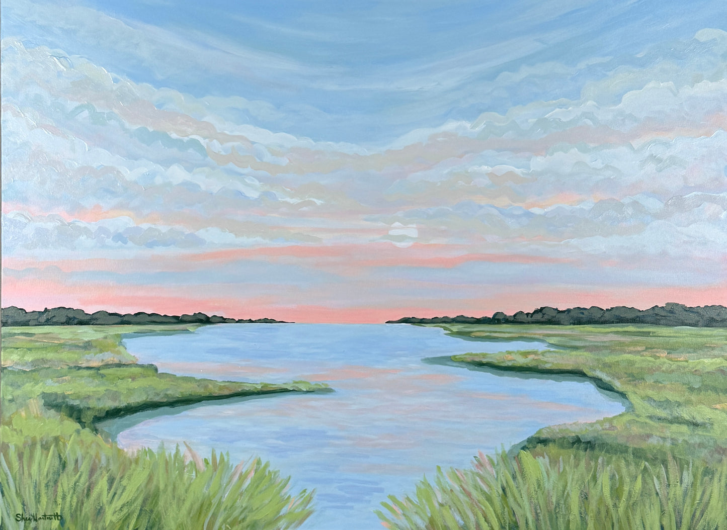 Morning Marsh Light – Original Lowcountry Marsh Painting (30x40)