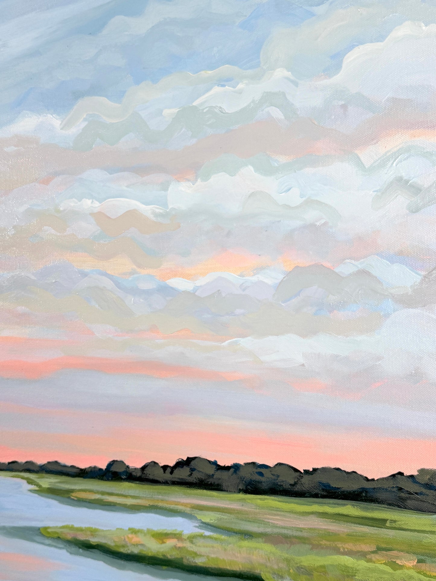 Morning Marsh Light – Original Lowcountry Marsh Painting (30x40)