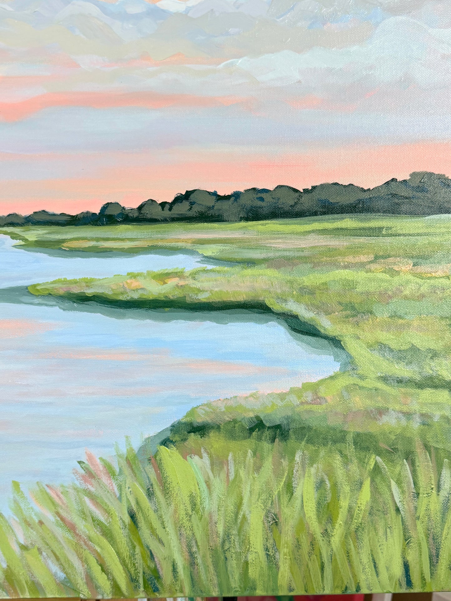 Morning Marsh Light – Original Lowcountry Marsh Painting (30x40)