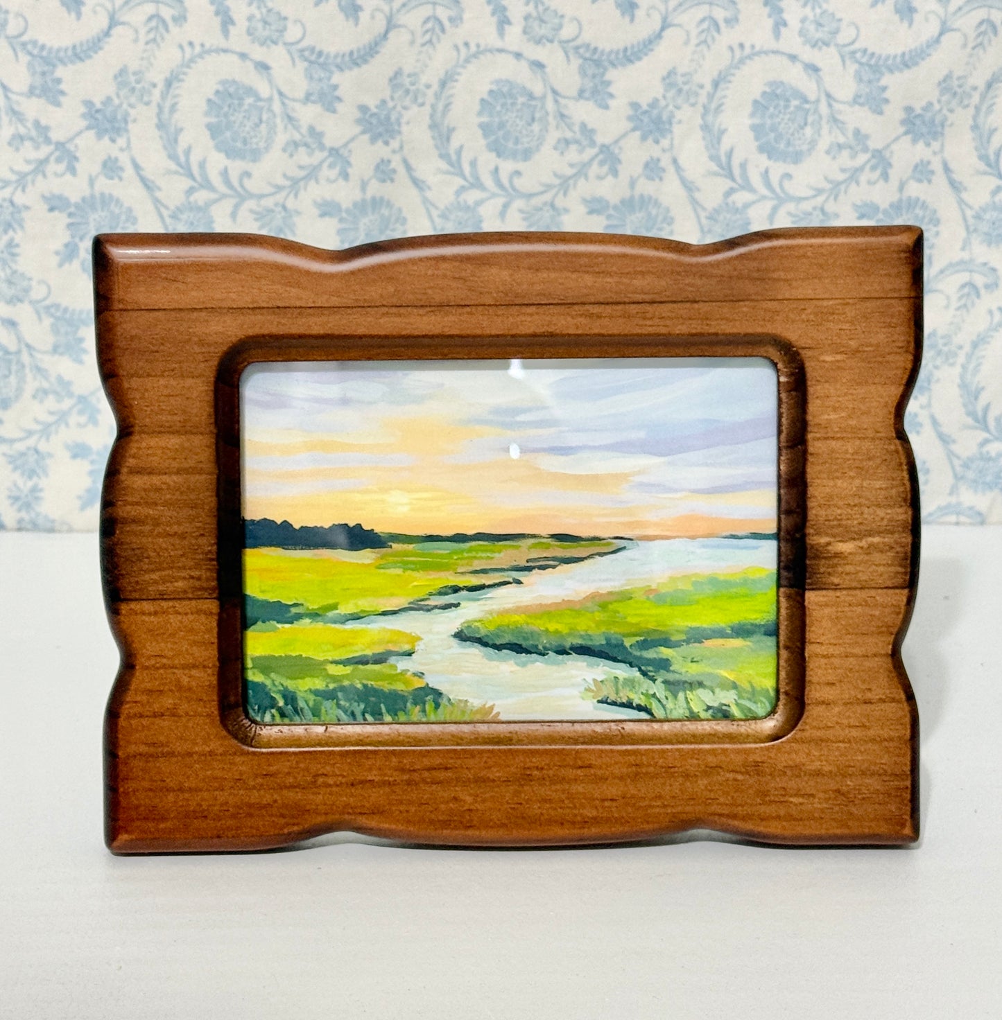Where the Tides Whisper – Framed Lowcountry Marsh Art Print 5x7