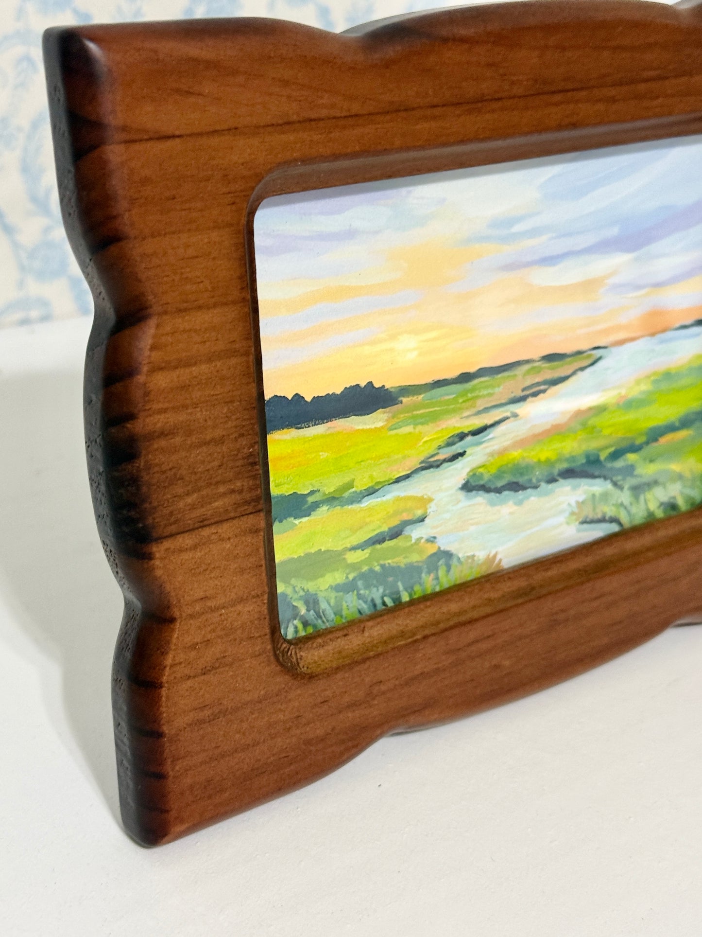 Where the Tides Whisper – Framed Lowcountry Marsh Art Print 5x7
