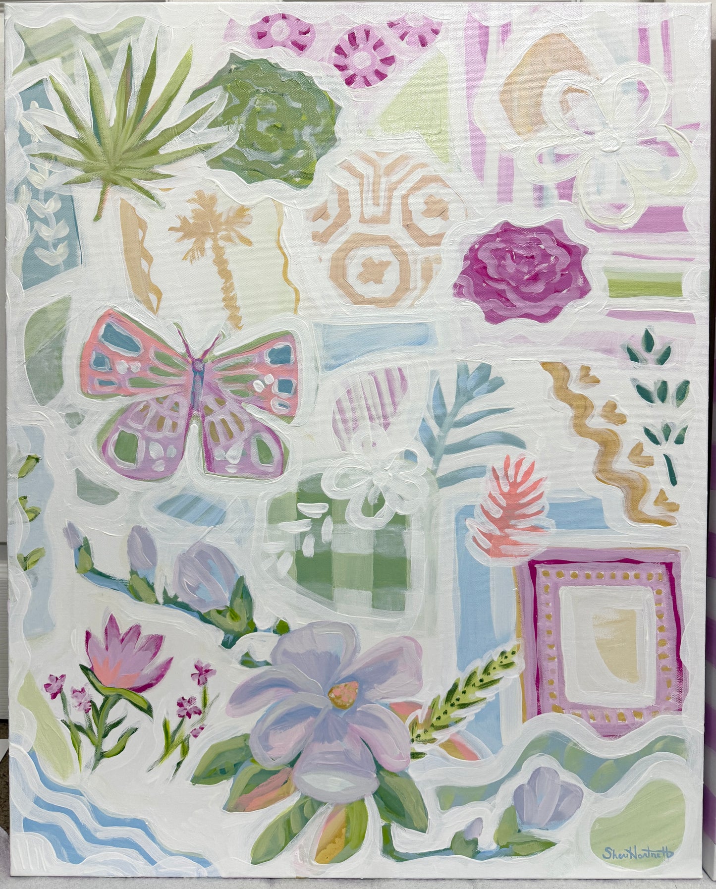 Garden Whispers & Harbor Daydreams | Original Diptych Painting Set | 24x30 Each