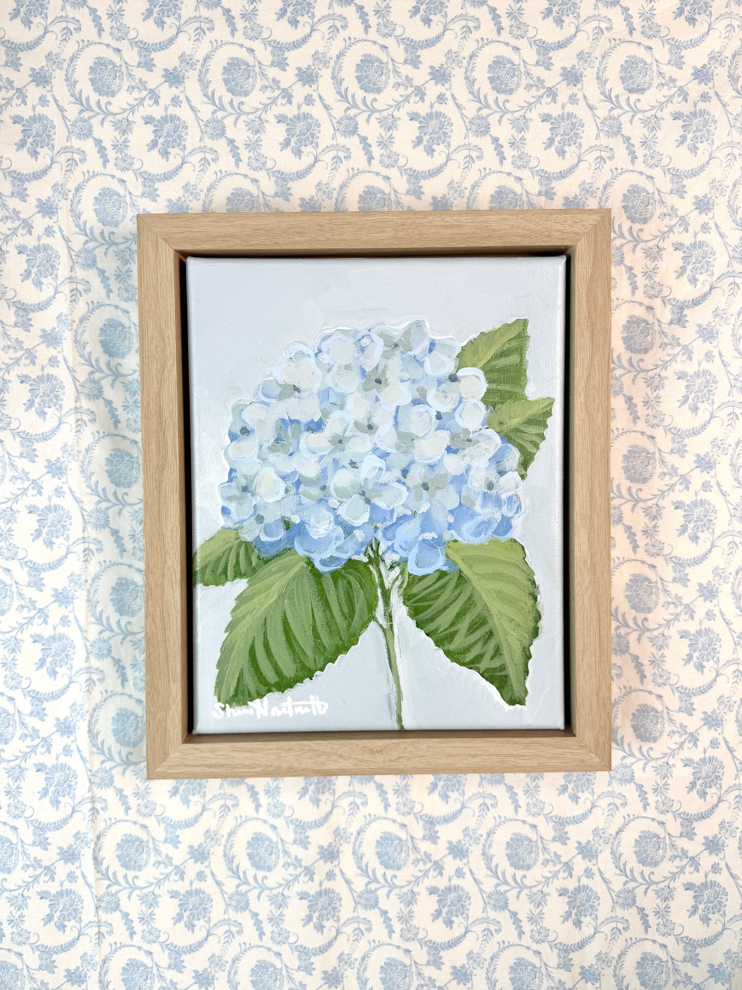 Hydrangea No. 1 — Original Acrylic Painting (Framed 10x12)