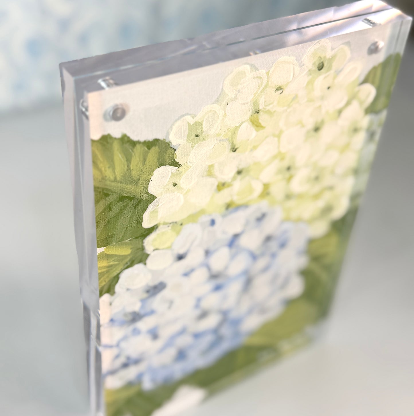 Hydrangea 5x7 Acrylic Magnetic Framed Print — Choose Your Design