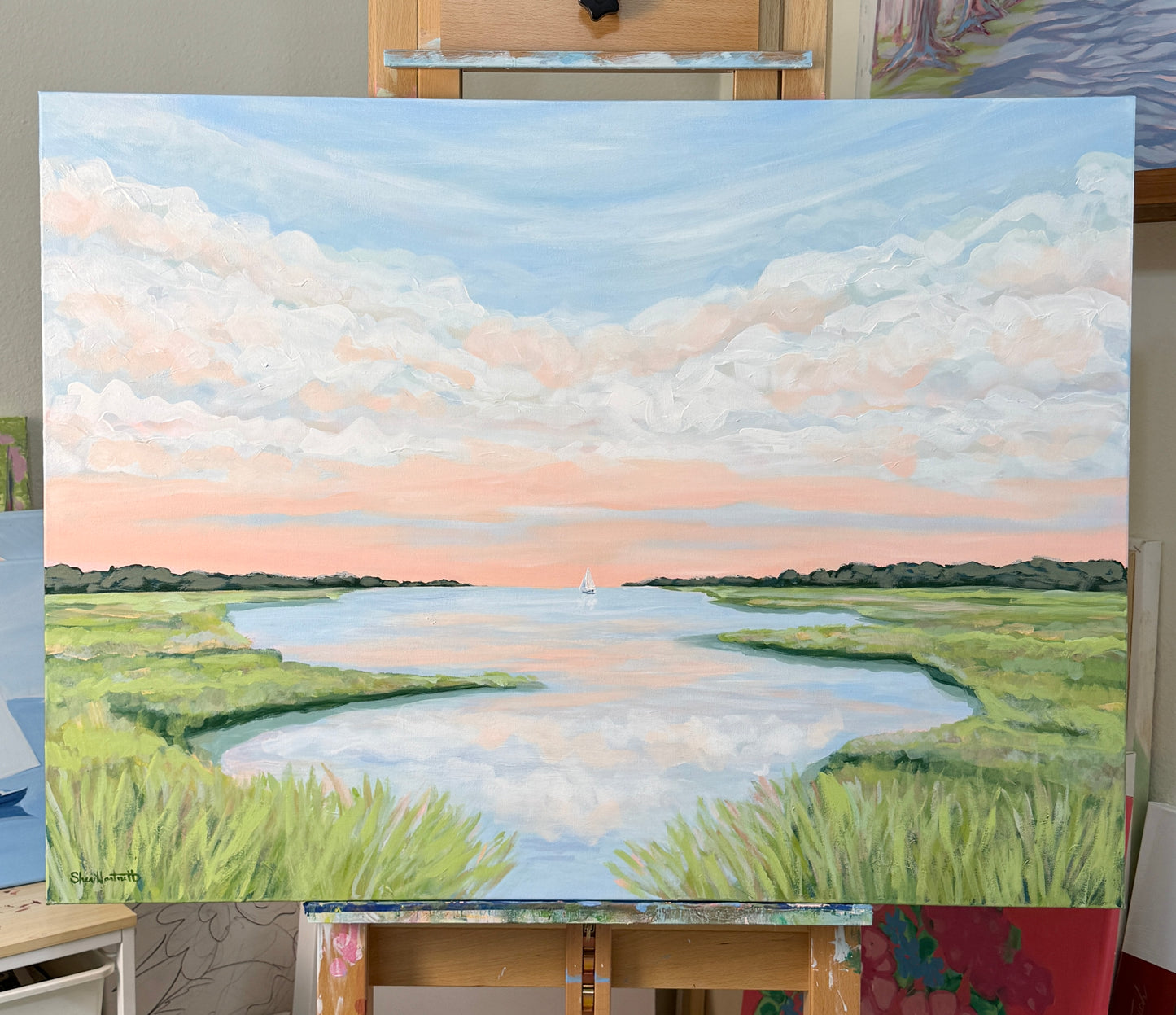 Quiet Passage — Original 30x40 Marsh Landscape Painting