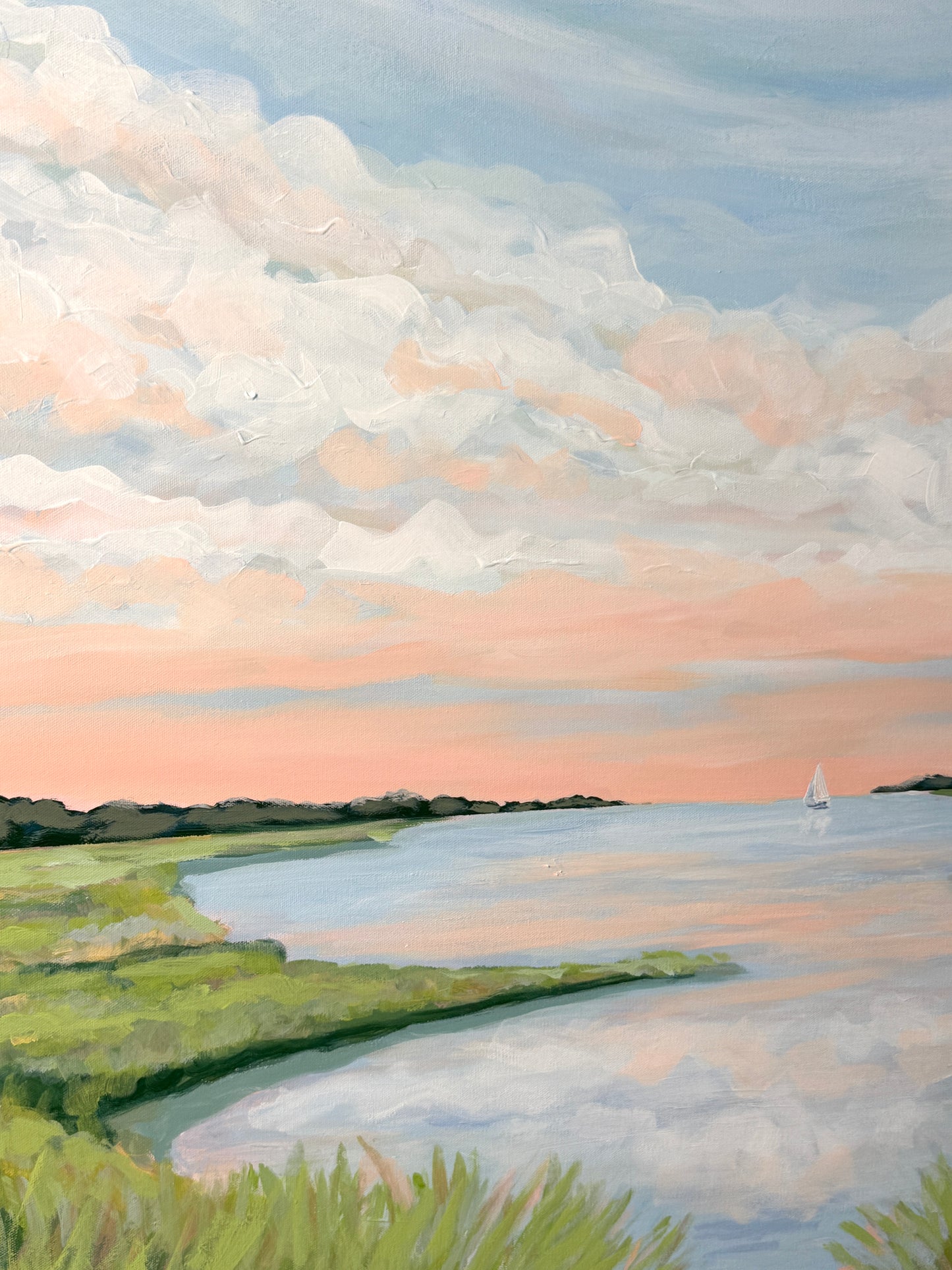 Quiet Passage — Original 30x40 Marsh Landscape Painting