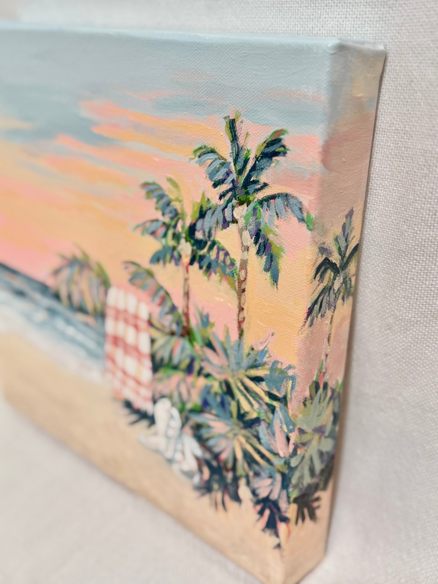 "Boots on the Beach" Original Acrylic Painting- Seaside Collection