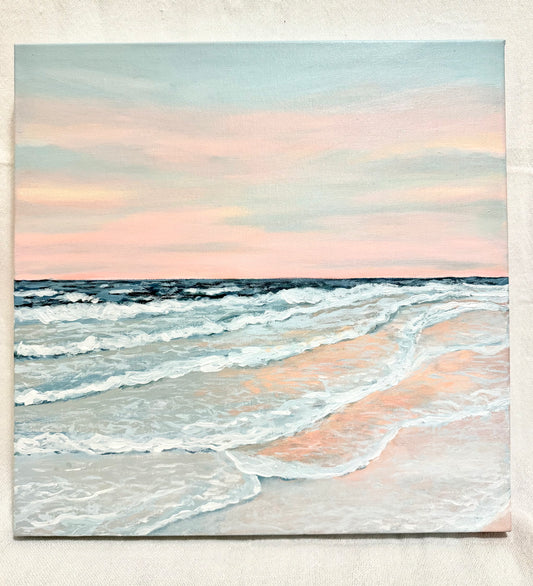 "Seaside Sunset" Original Acrylic Painting- Seaside Collection