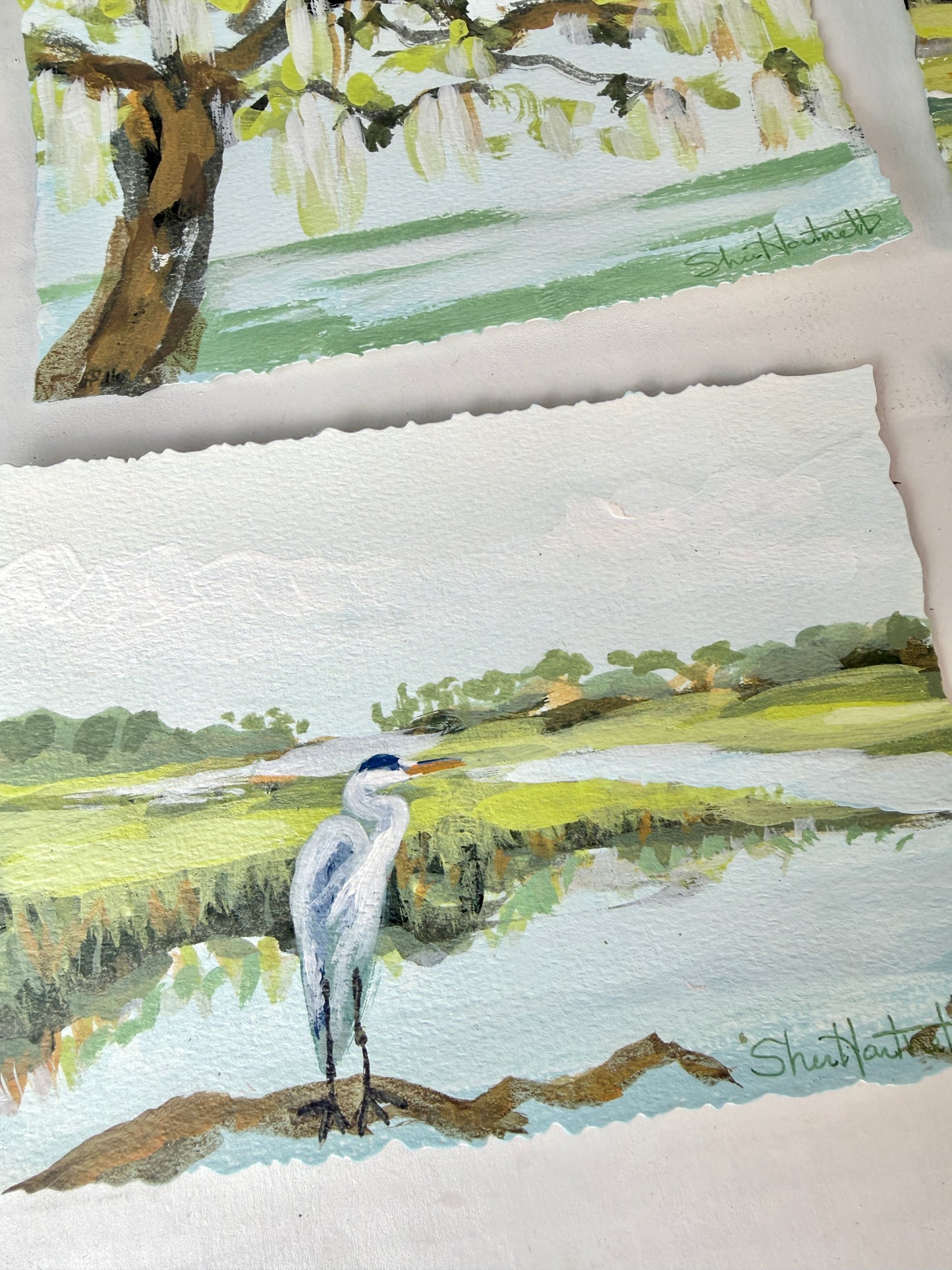 Lowcountry Calm Collection — Set of 4 Original 5x7 Coastal Paintings- No. 2
