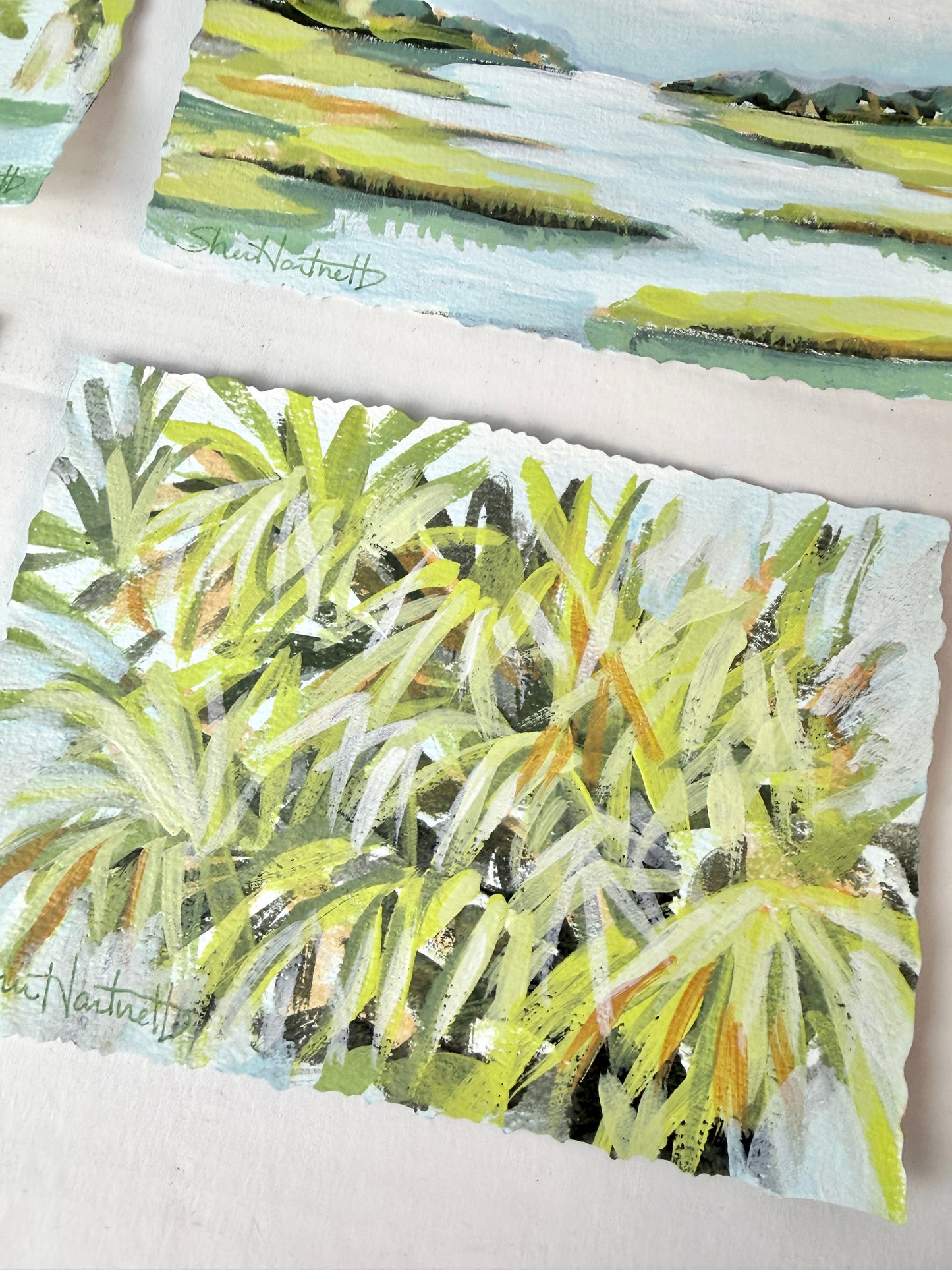 Lowcountry Calm Collection — Set of 4 Original 5x7 Coastal Paintings- No. 2
