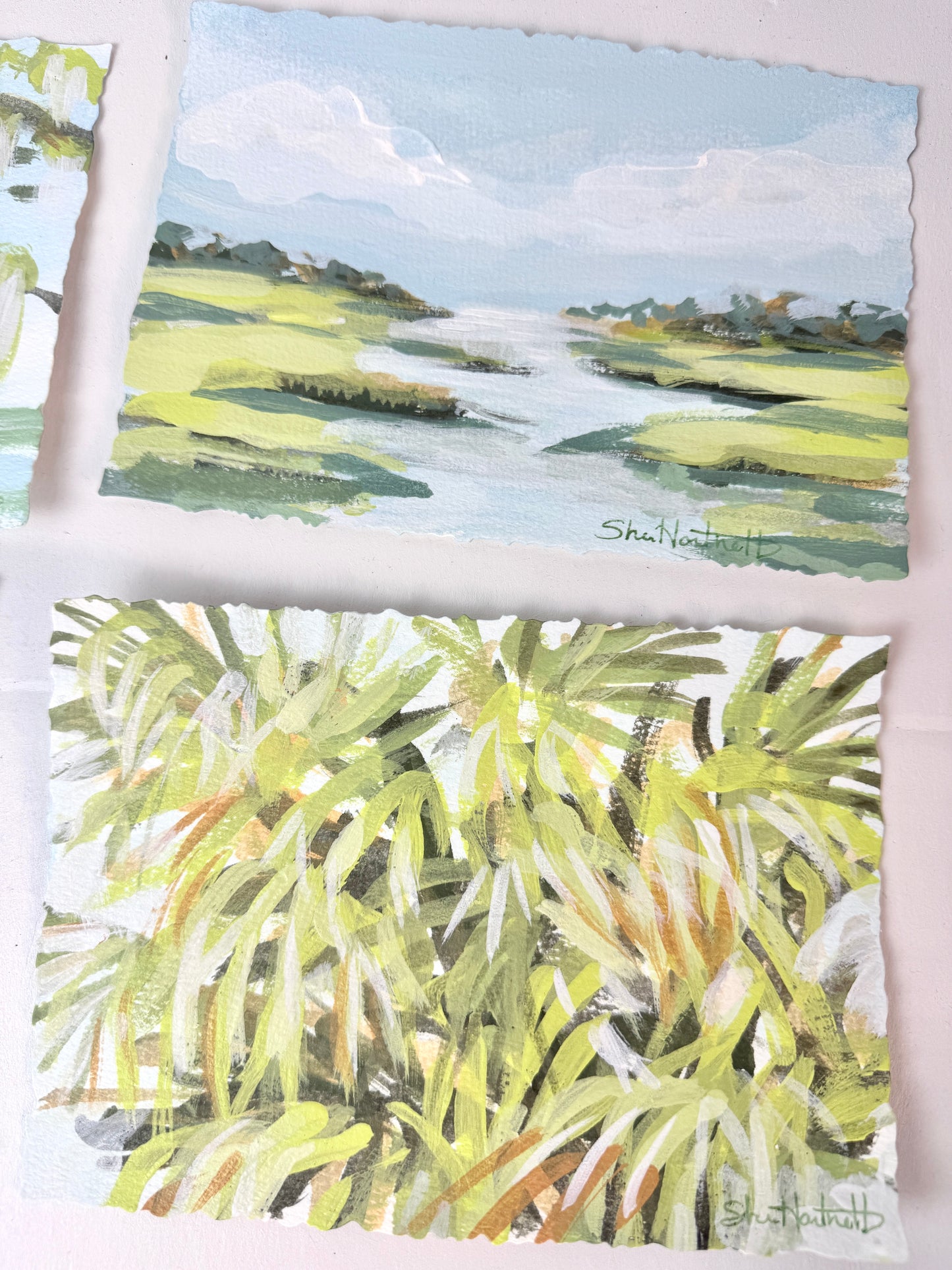 Lowcountry Calm Collection — Set of 4 Original 5x7 Coastal Paintings- No. 1