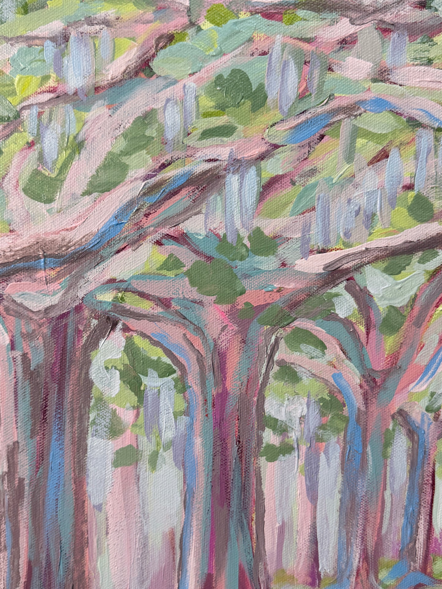 Under the Oaks — Original 30x24 Live Oak Alley Painting (Lowcountry Landscape)