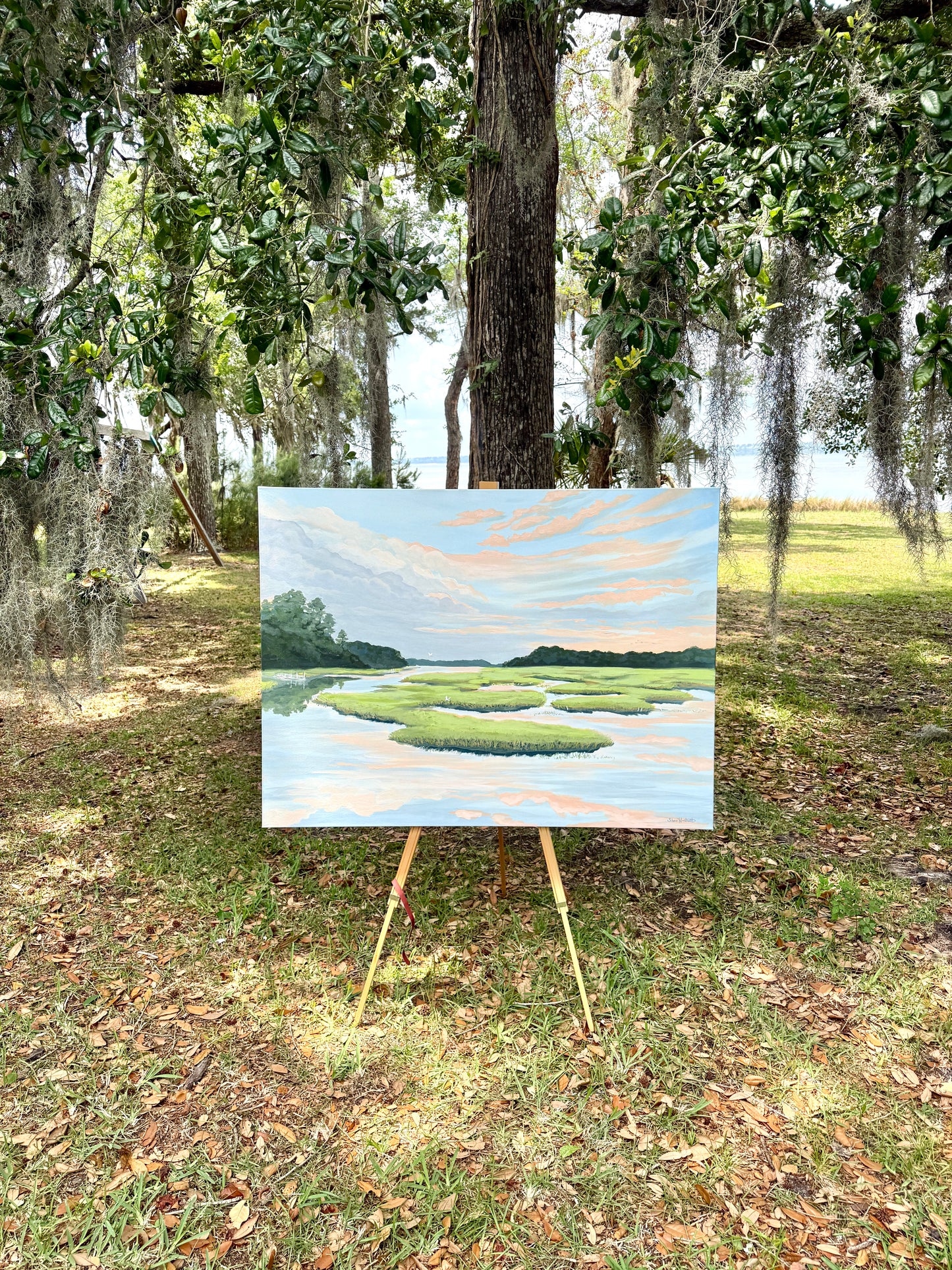 Quiet Tide — Original 36x48 Marsh Landscape Painting